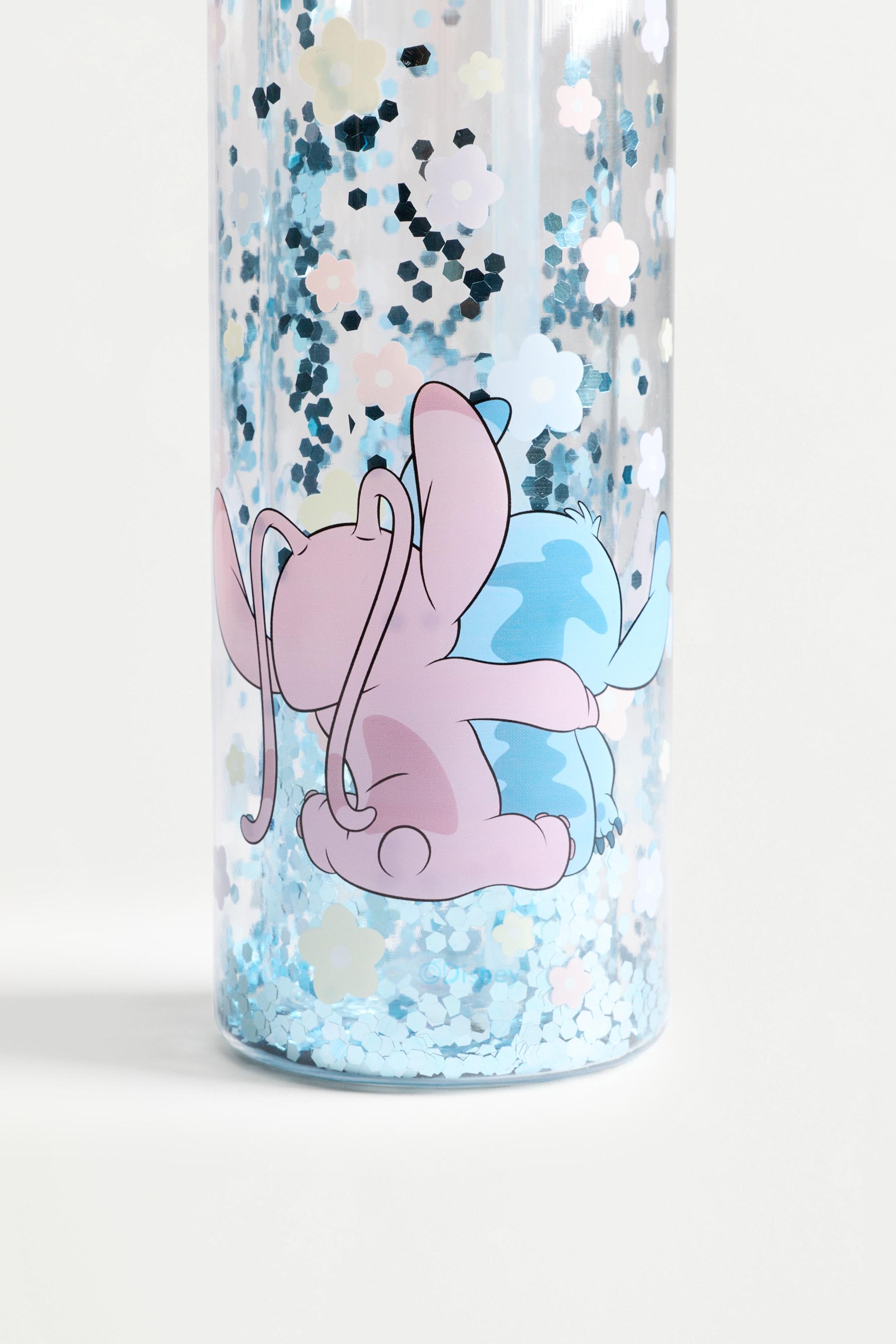 Stitch & Angel ©Disney 500ml floral bottle — PINK