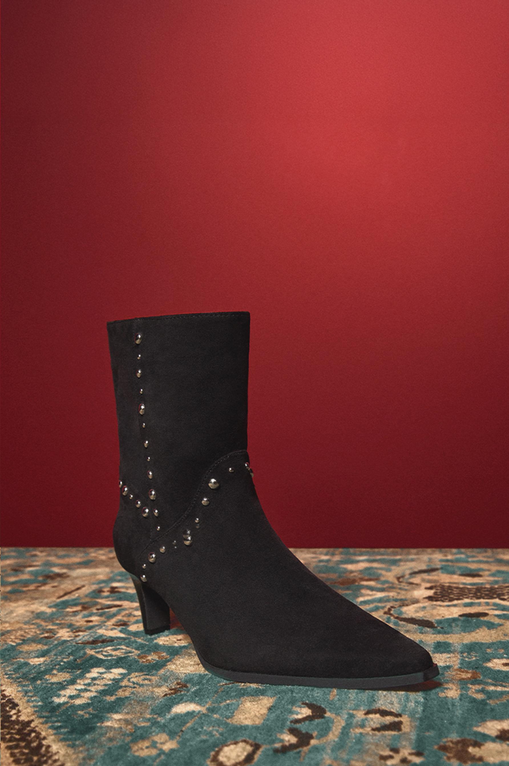 Lefties Lefties Siyah Suni süet çivili topuklu bot Lefties'te! Siyah - 6. görsel