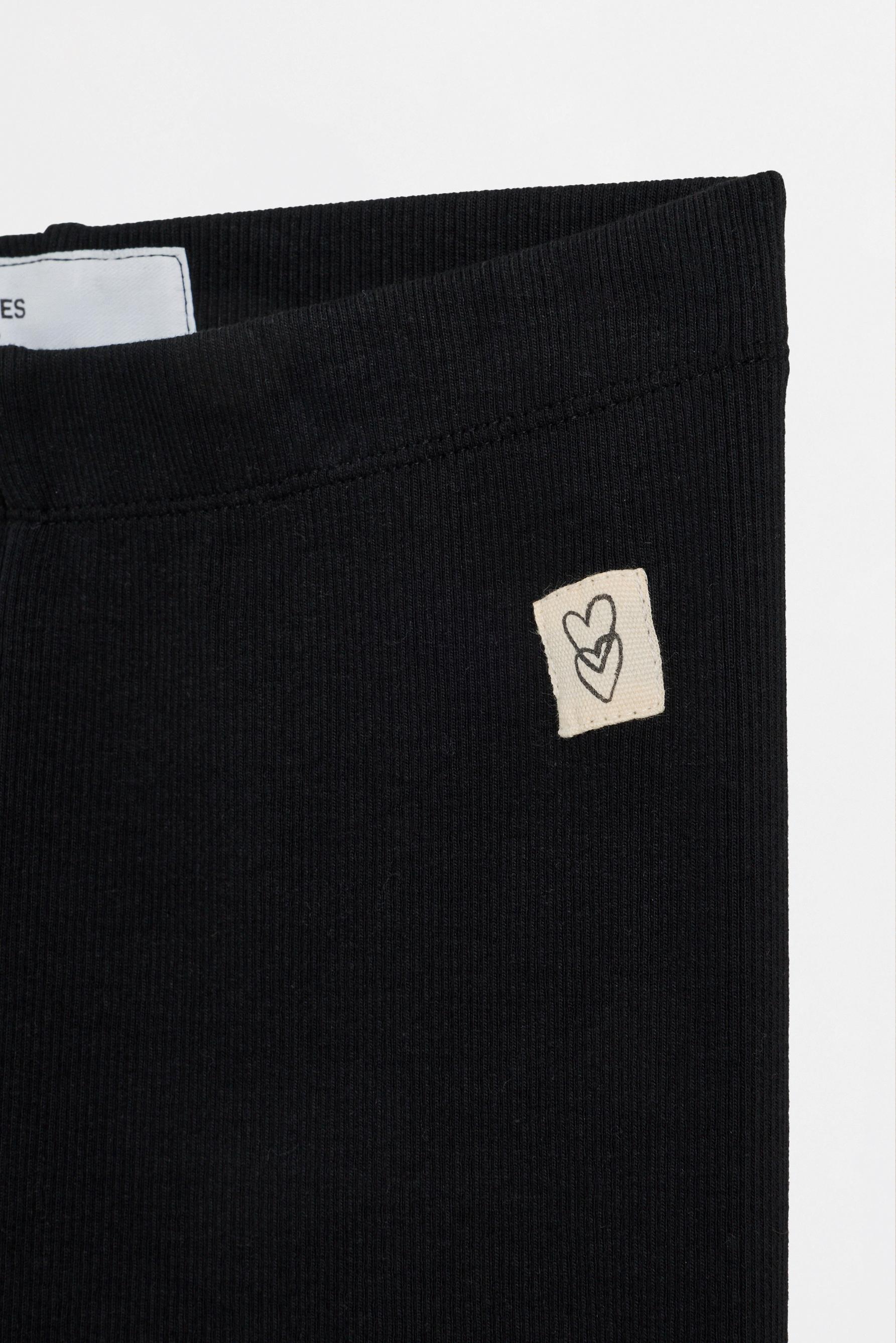 Ribbed leggings — BLACK