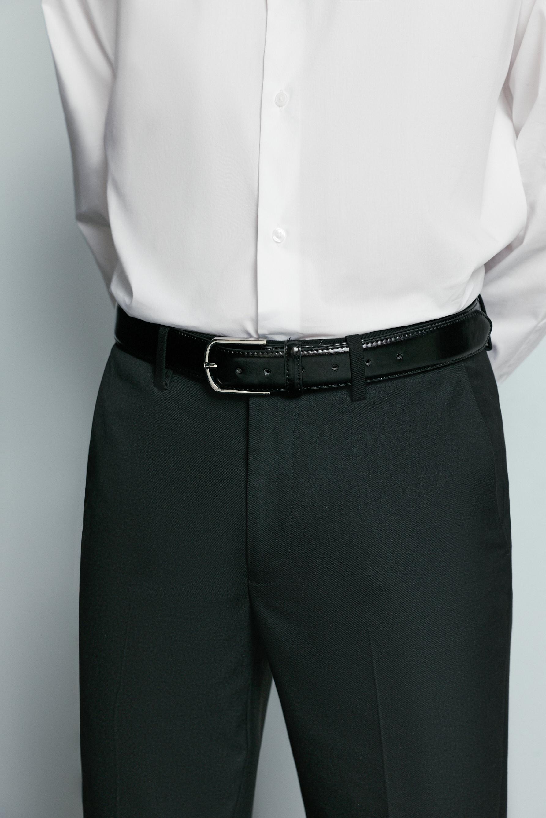 Slim fit suit trousers — BLACK