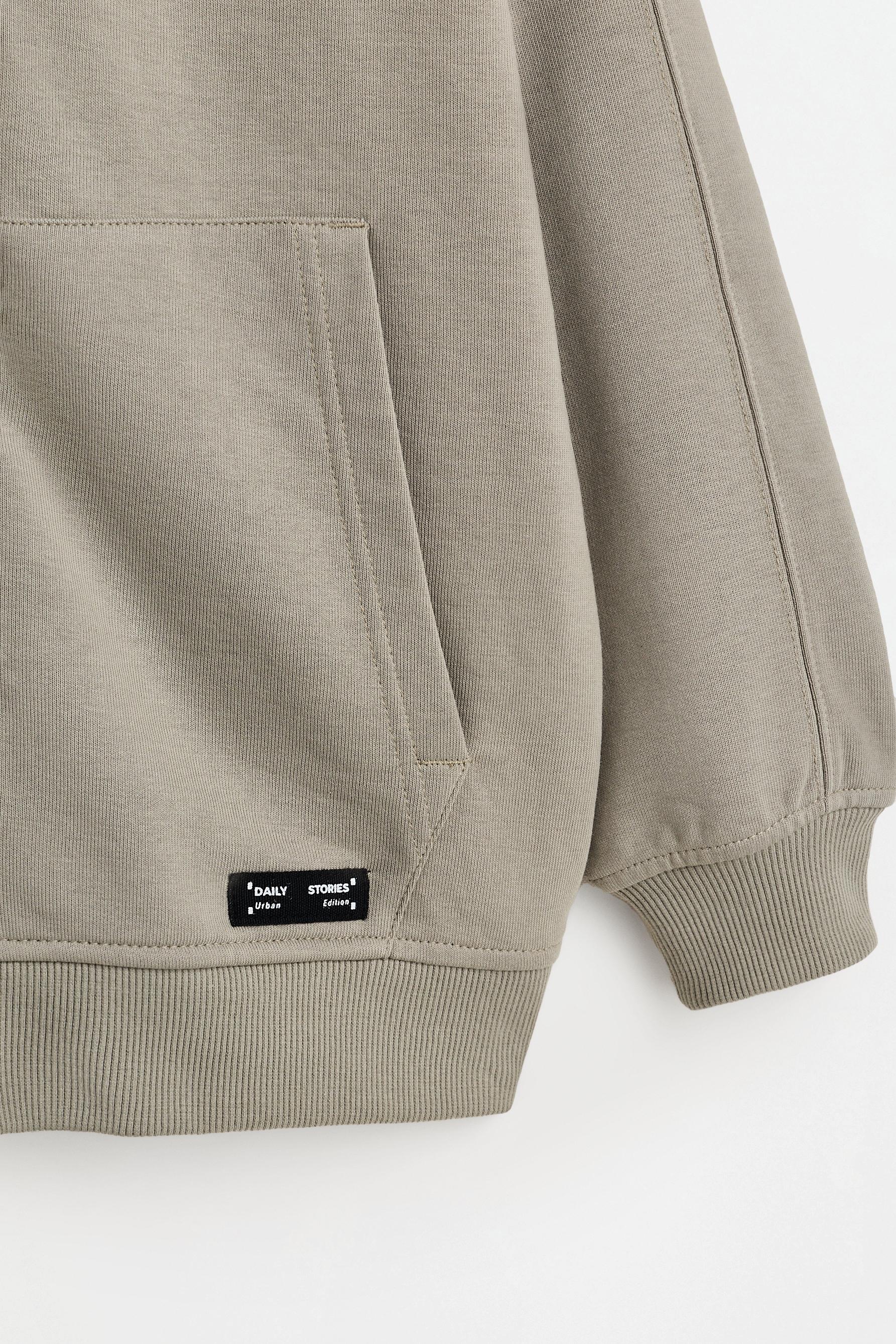 Zip-up sweatshirt — PALE KHAKI