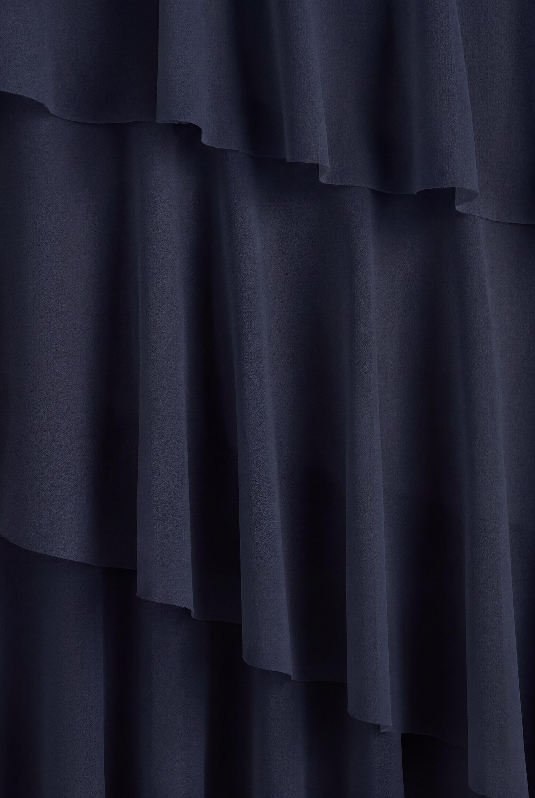 Ruffled midi skirt — DARK NAVY