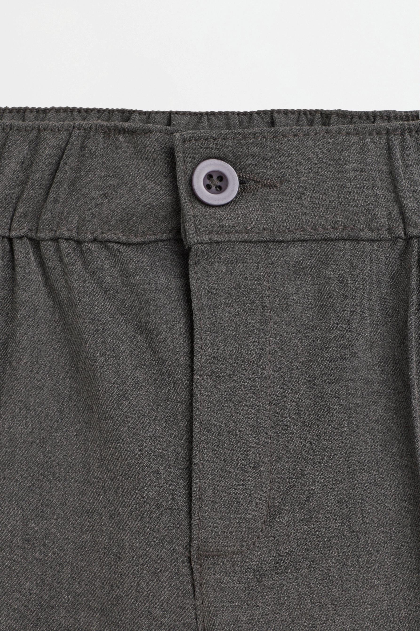 Pleated trousers — DARK GREY MARL