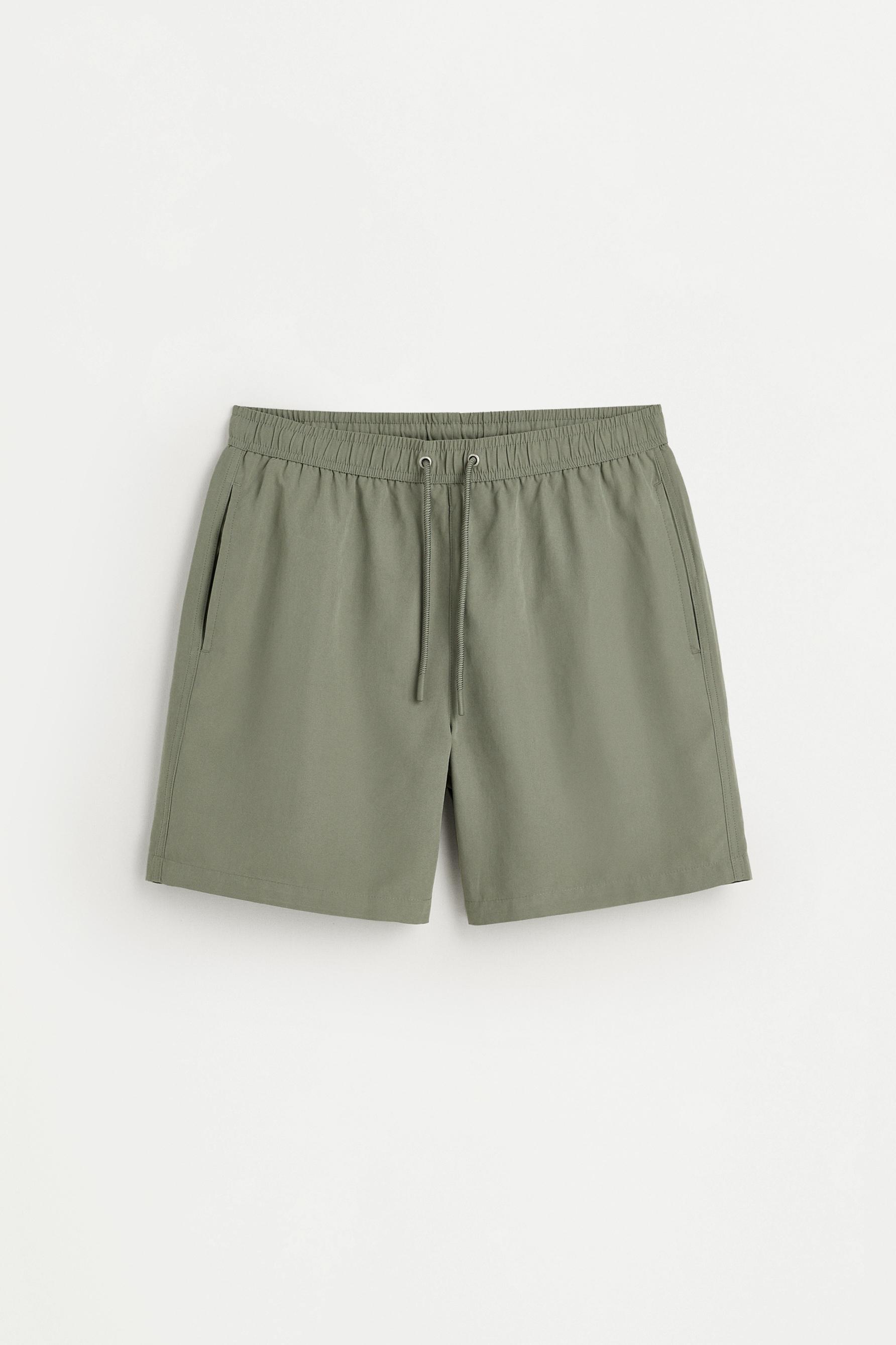 Basic long swim trunks — PALE KHAKI