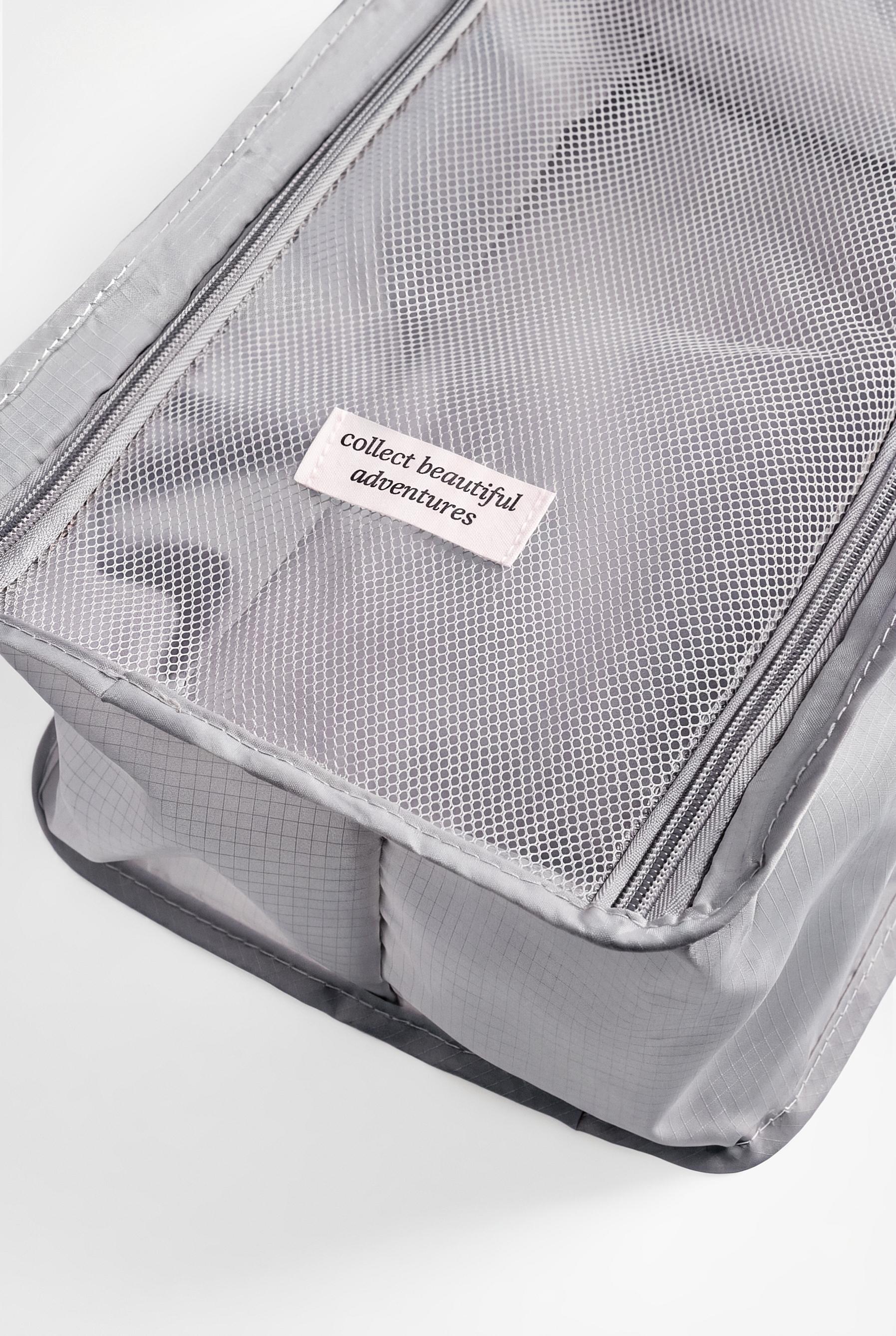 Travel shoe bag — PEARL GREY