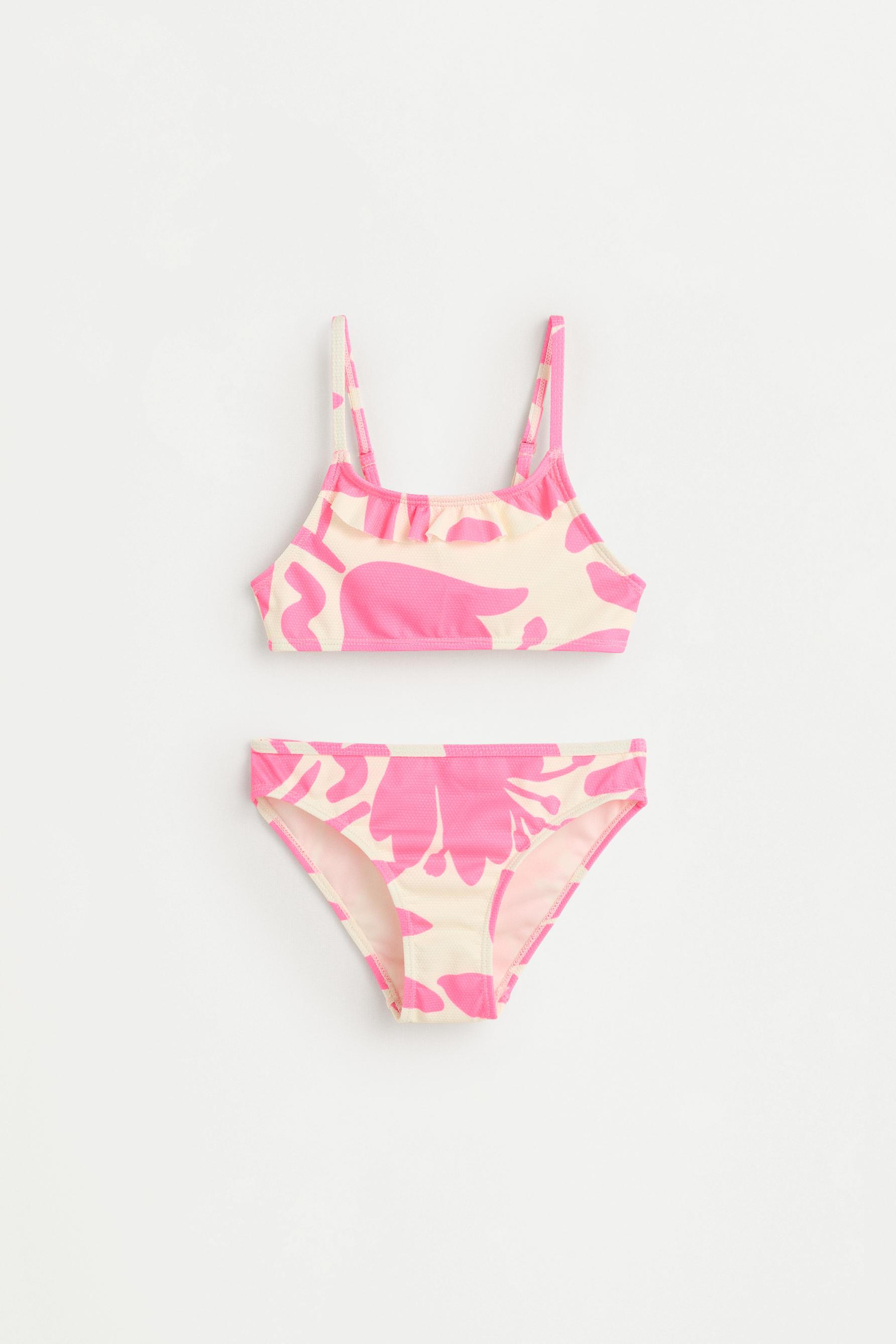 Tropical print bikini — FUCHSIA/WHITE