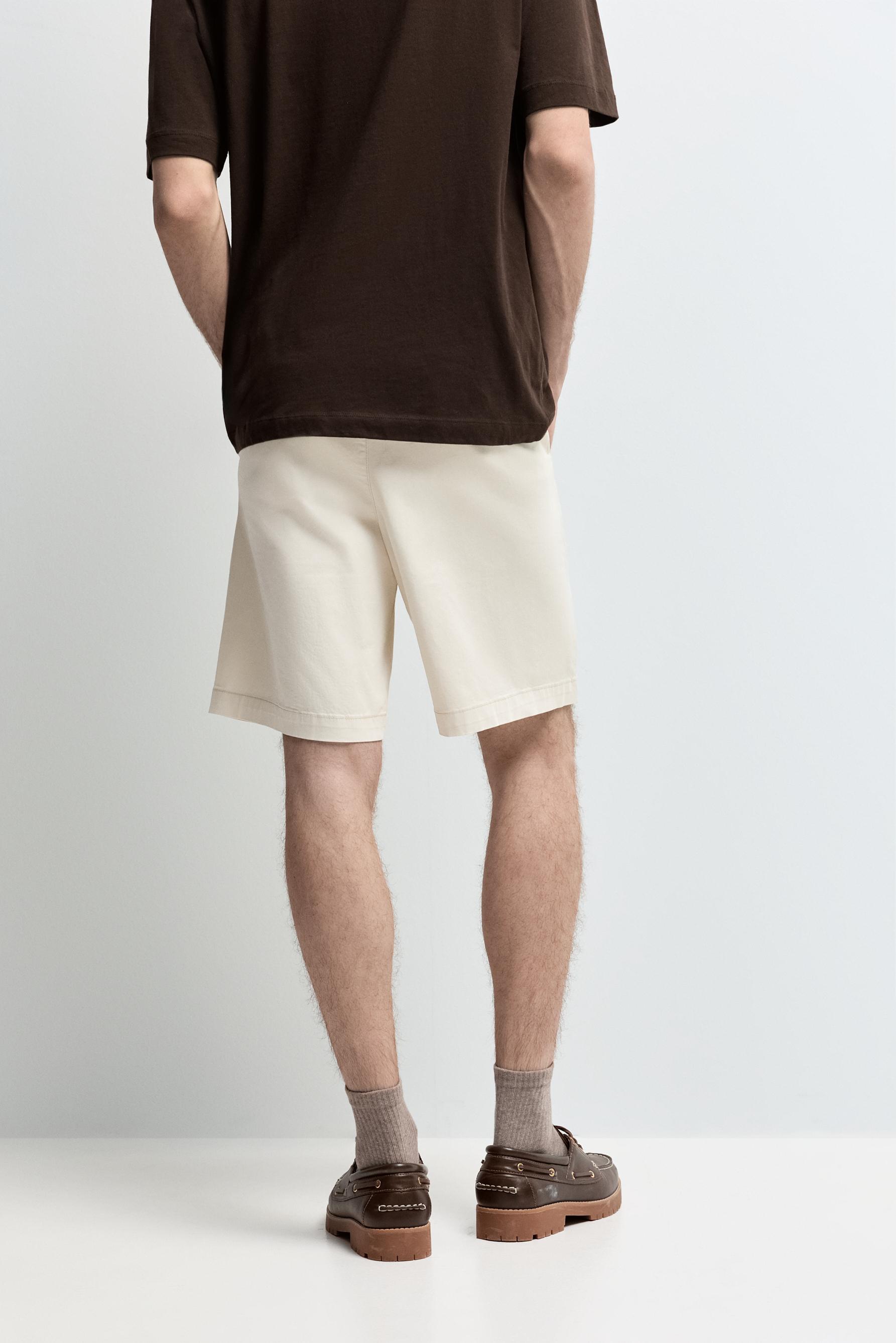 Jogger Bermuda shorts — ECRU