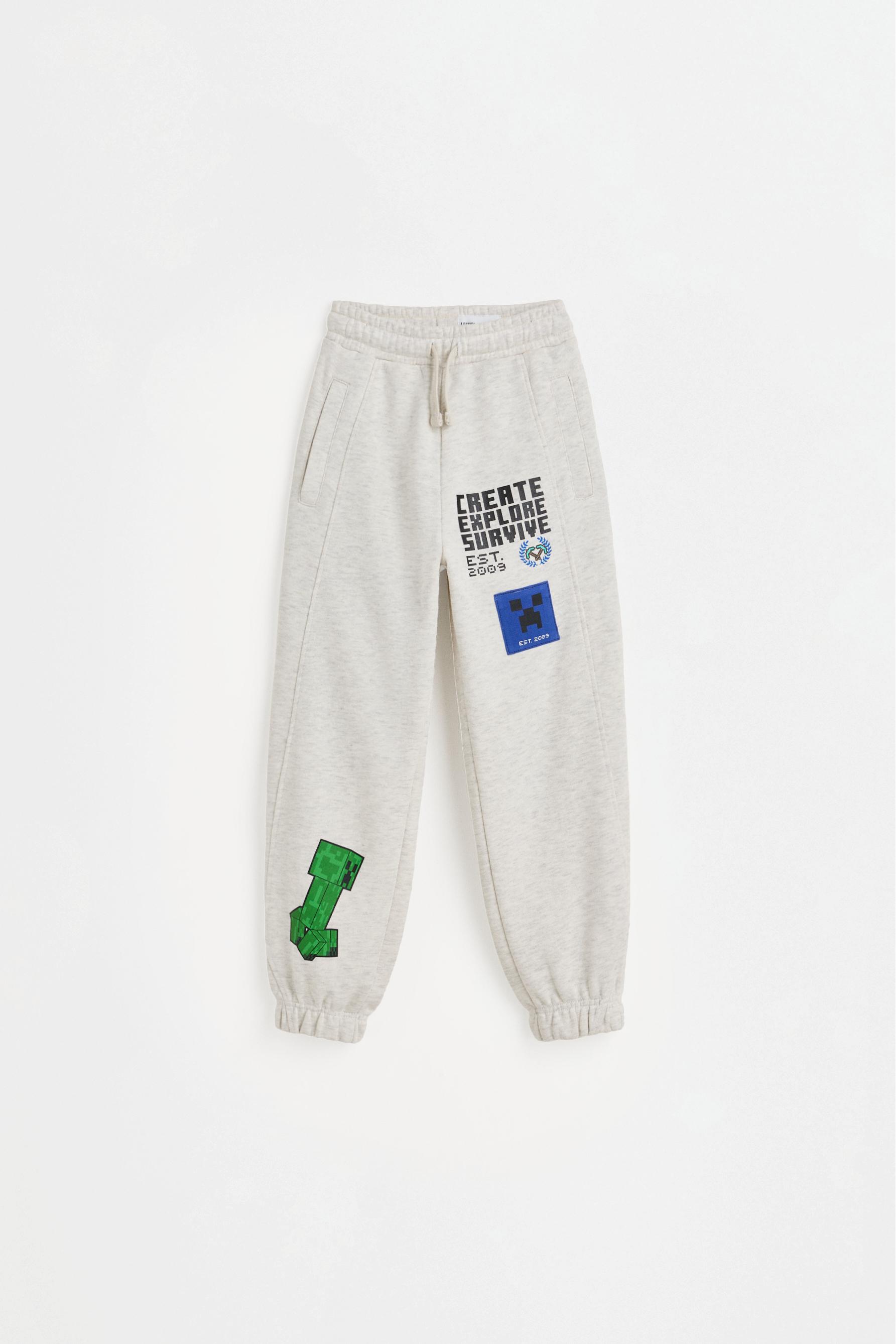 Minecraft plush trousers — GREY MARL