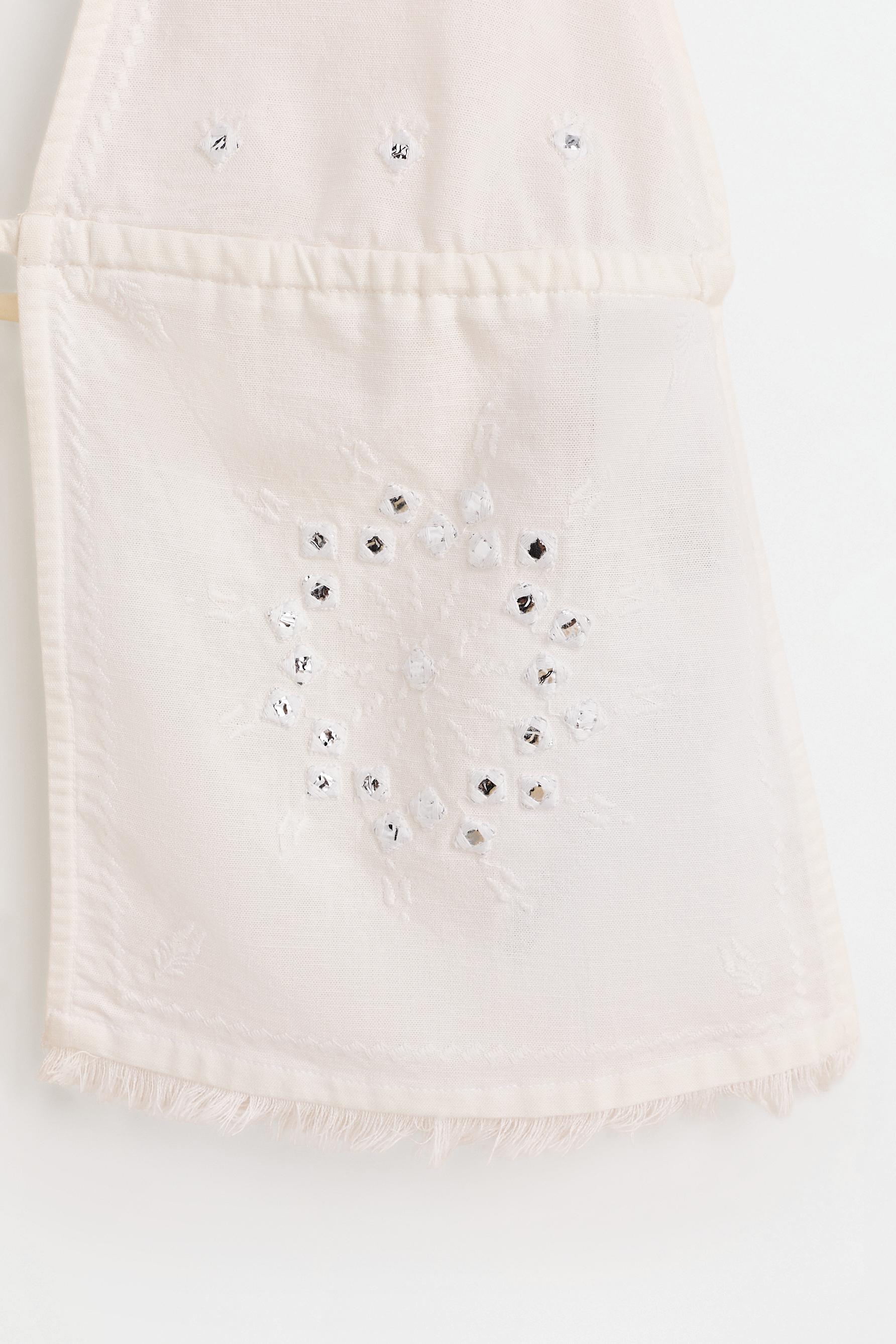 Mirror halter top — OFF WHITE