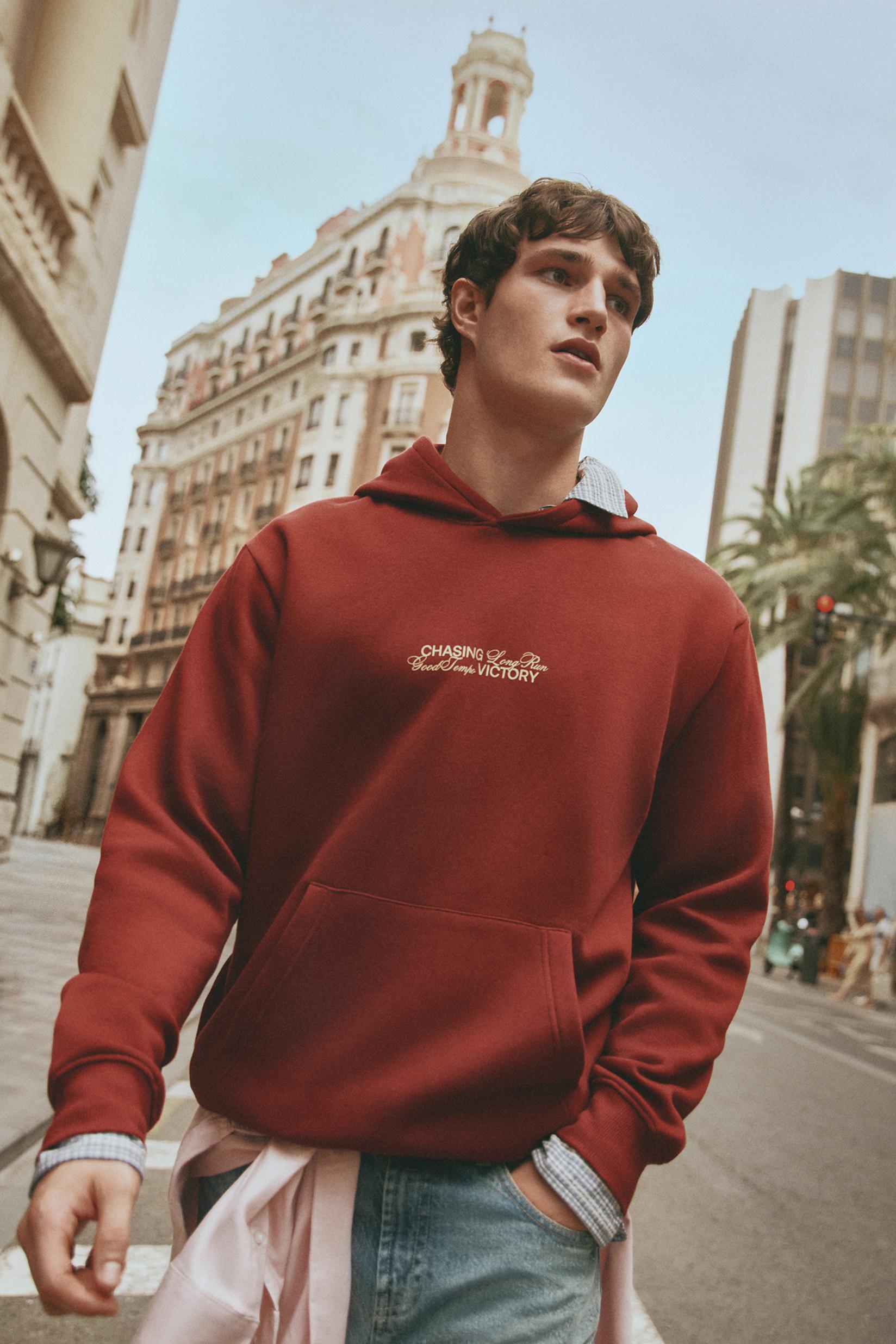 Printed sweatshirt — CHOCOLATE