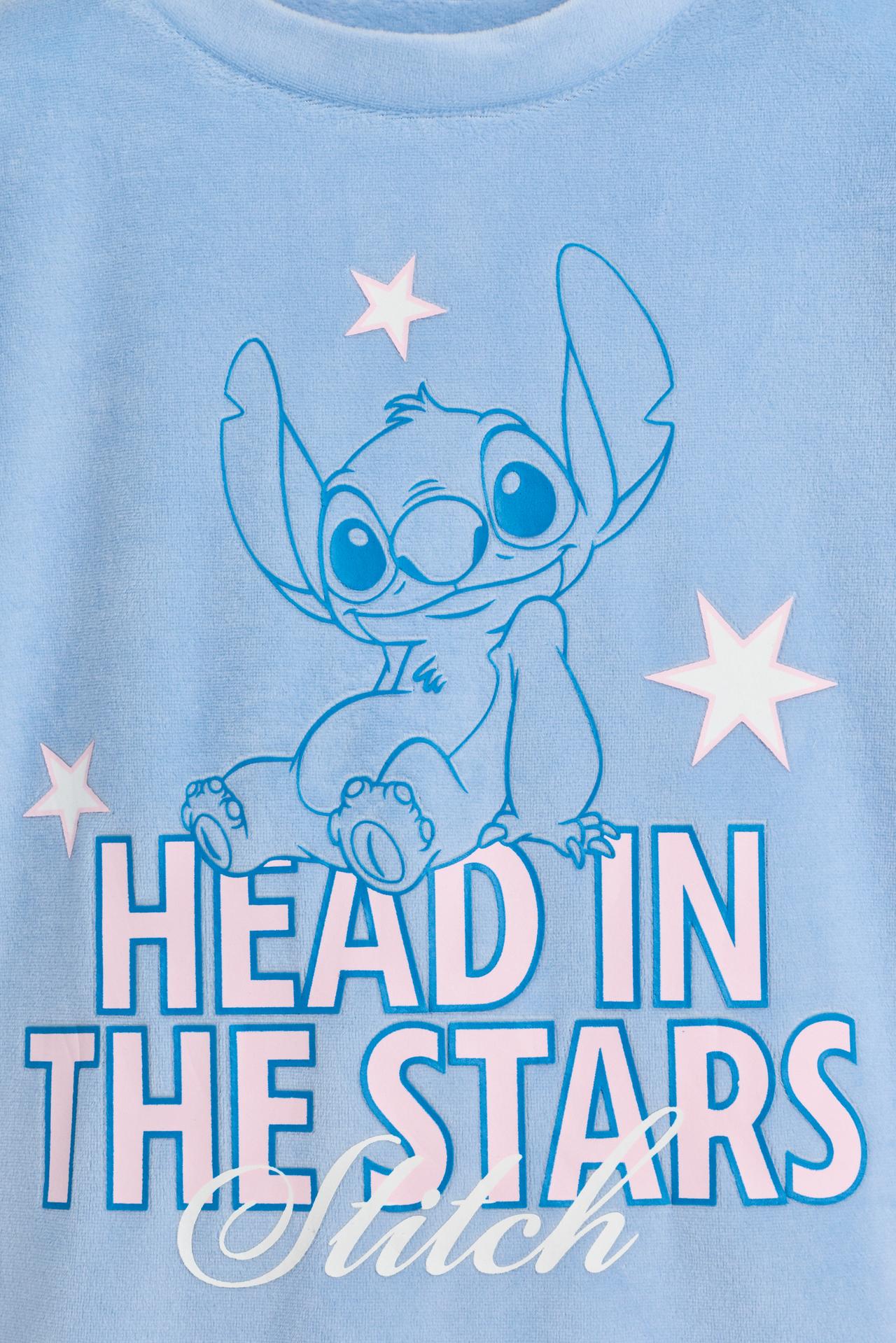 Stitch ©Disney velvety long pyjamas — MEDIUM BLUE