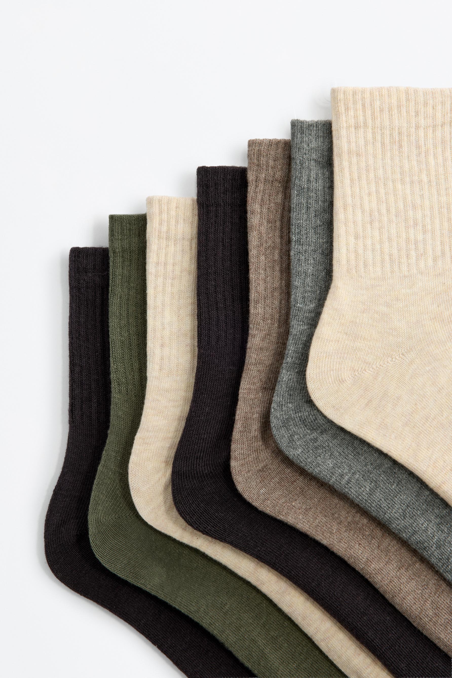 High ankle socks (7-Pack) — SAND