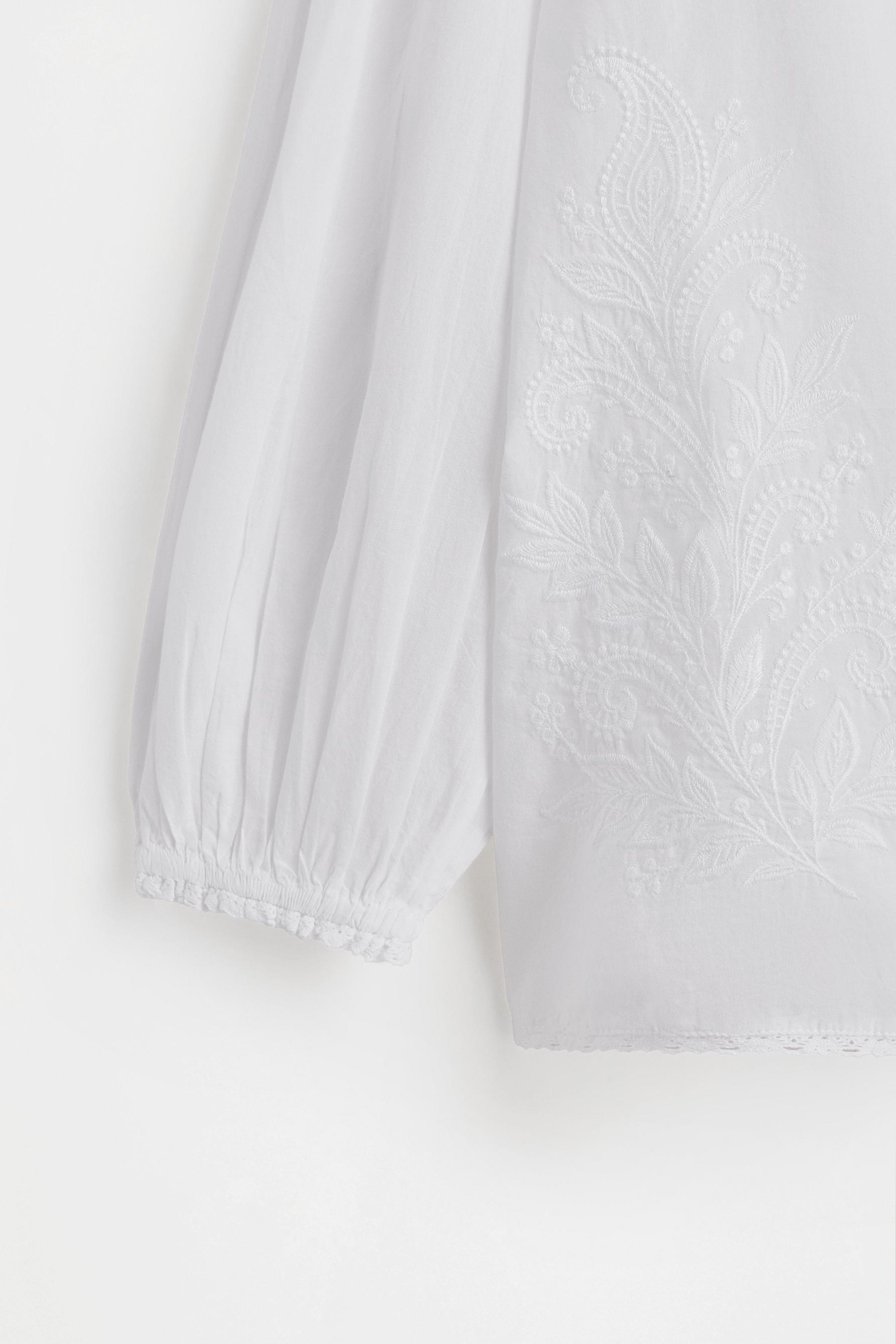 Embroidered shirt — WHITE