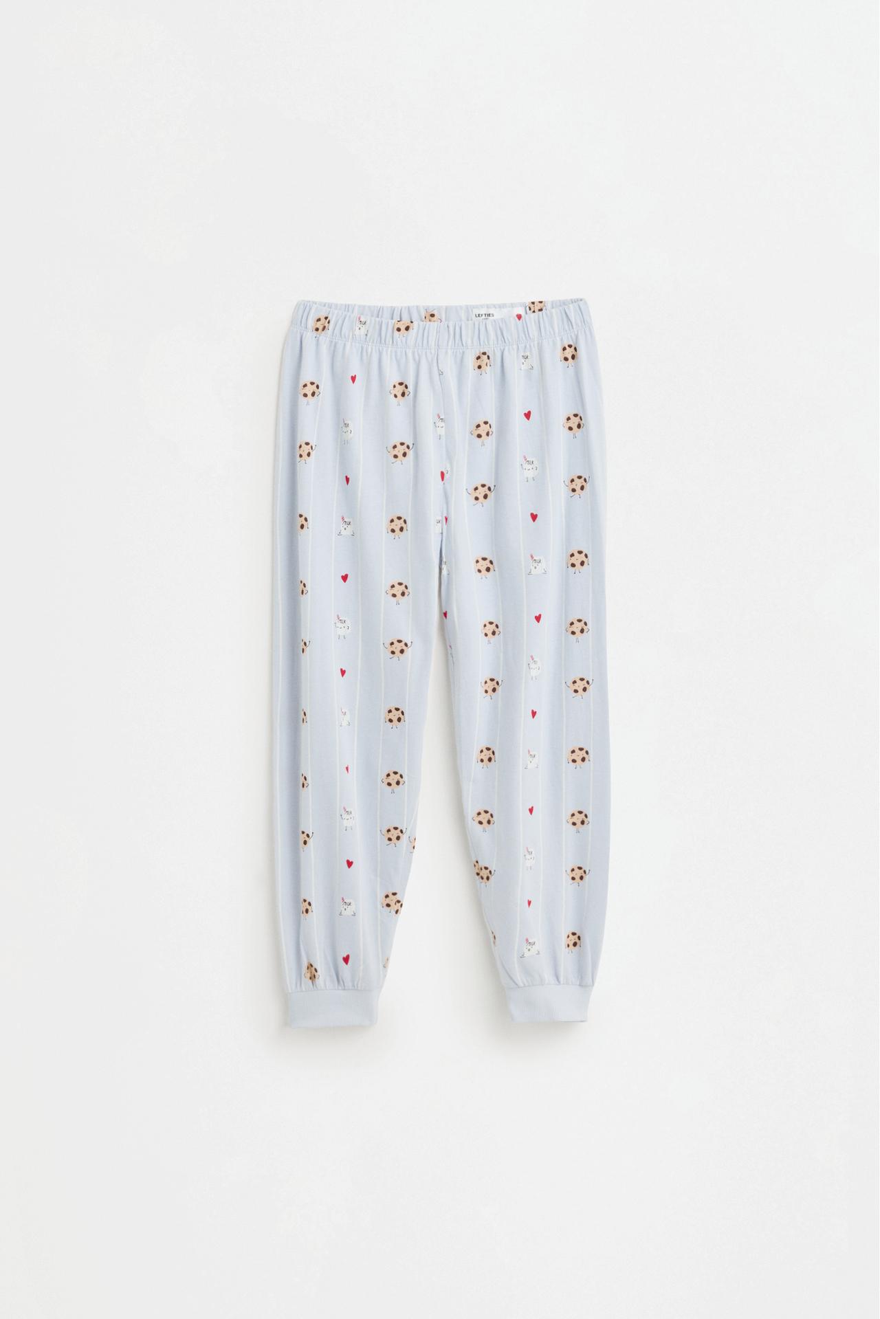 Cherry print pyjamas — PALE BLUE