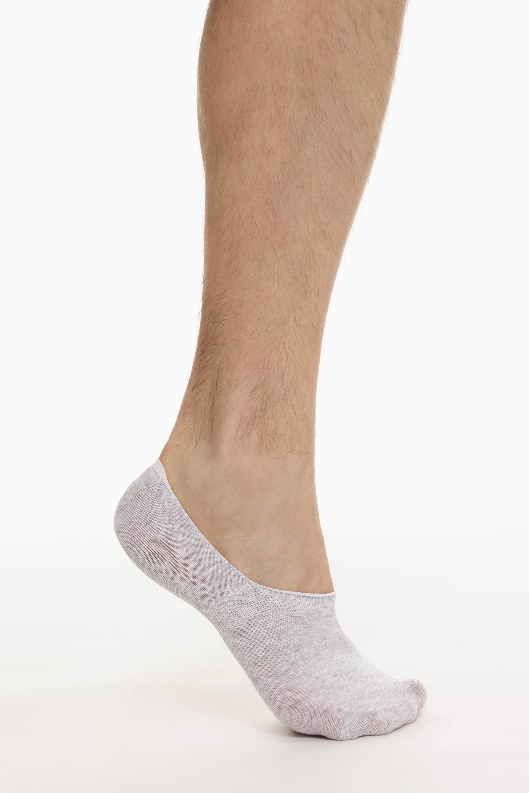 Basic No-Show Socks (5-Pack) — GREY