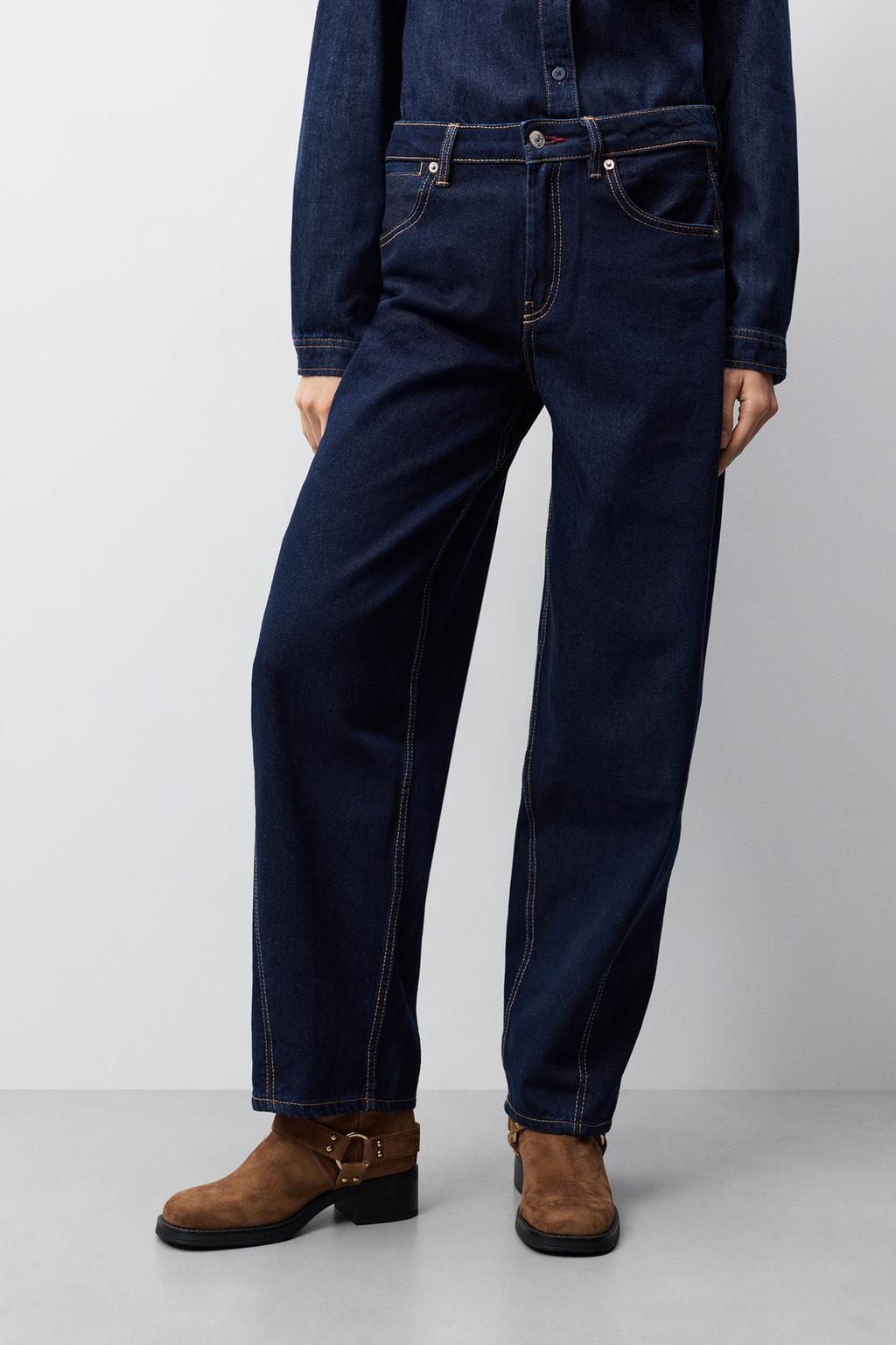 Contrast balloon jeans