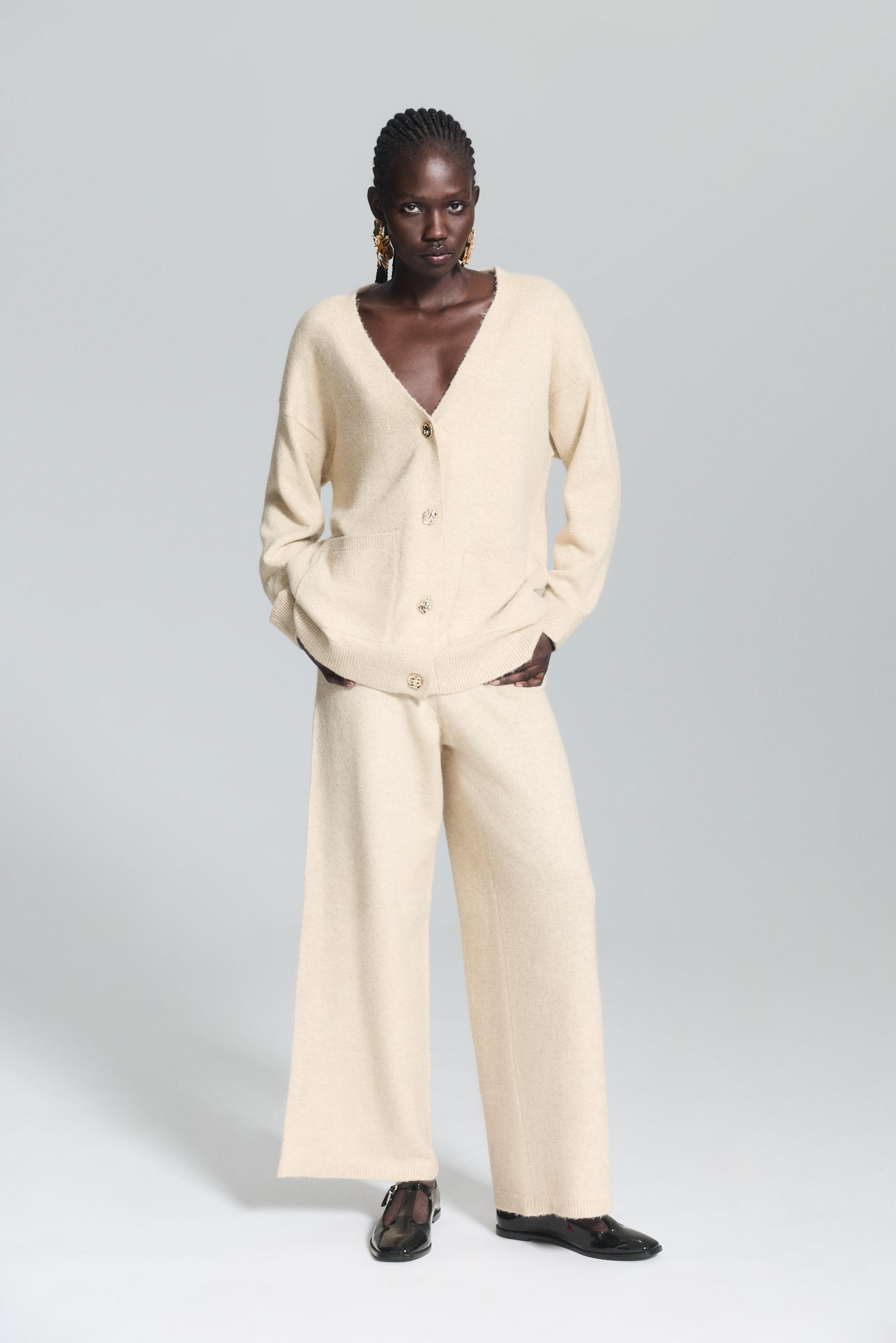 Pantalón punto hilatura metalizada