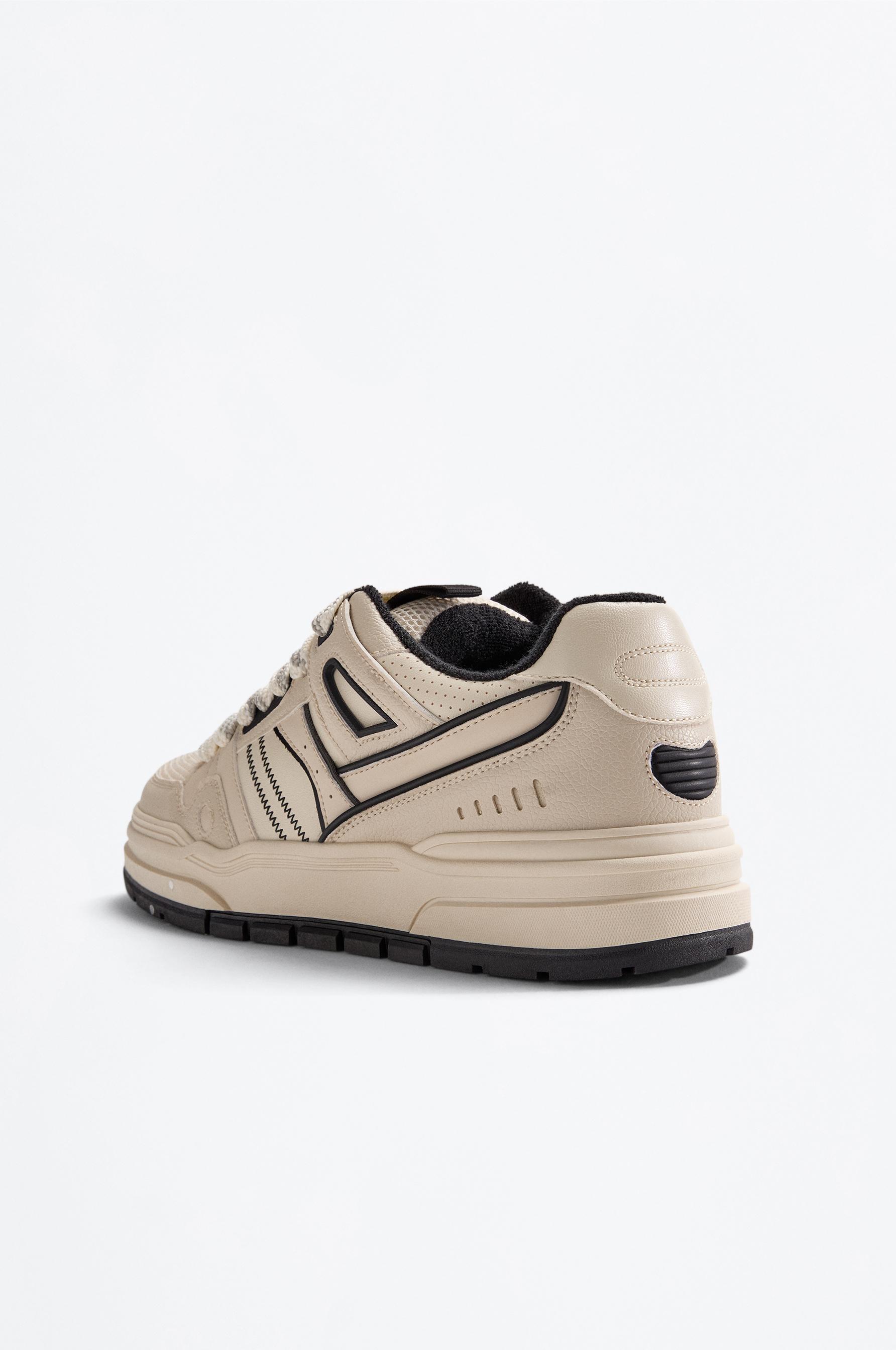 CONTRAST VOLUME SNEAKER — WHITE