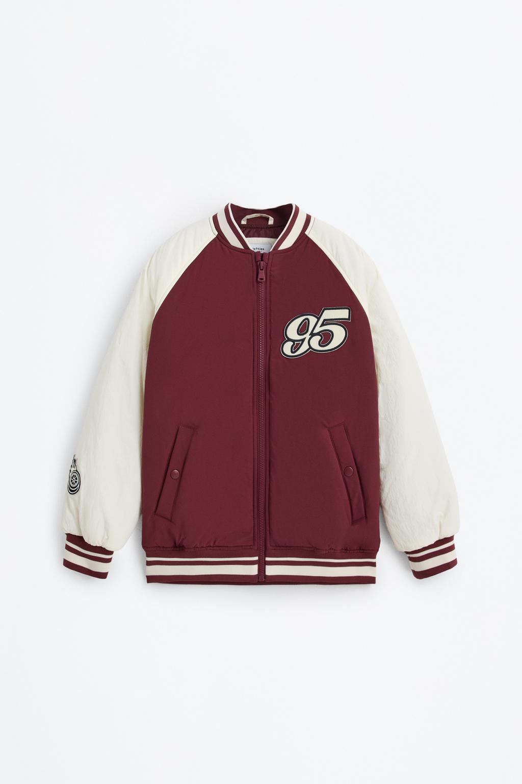 Quilted bomber jacket with patches
