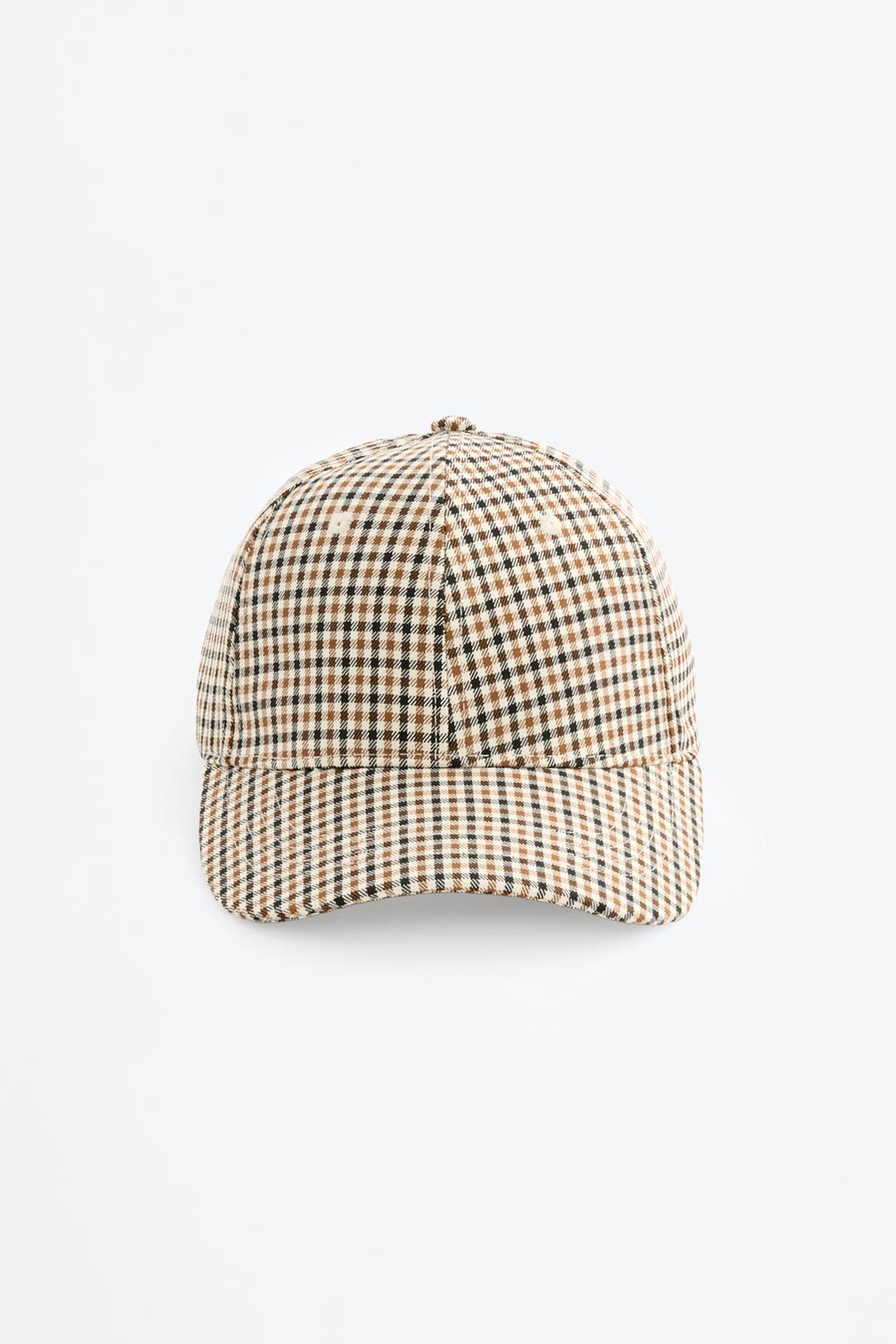 Checked cap