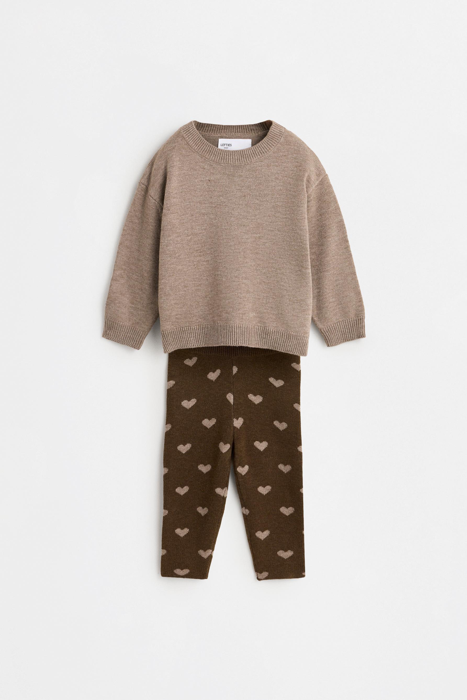 Knit sweater and animal print leggings co-ord — OCHRE