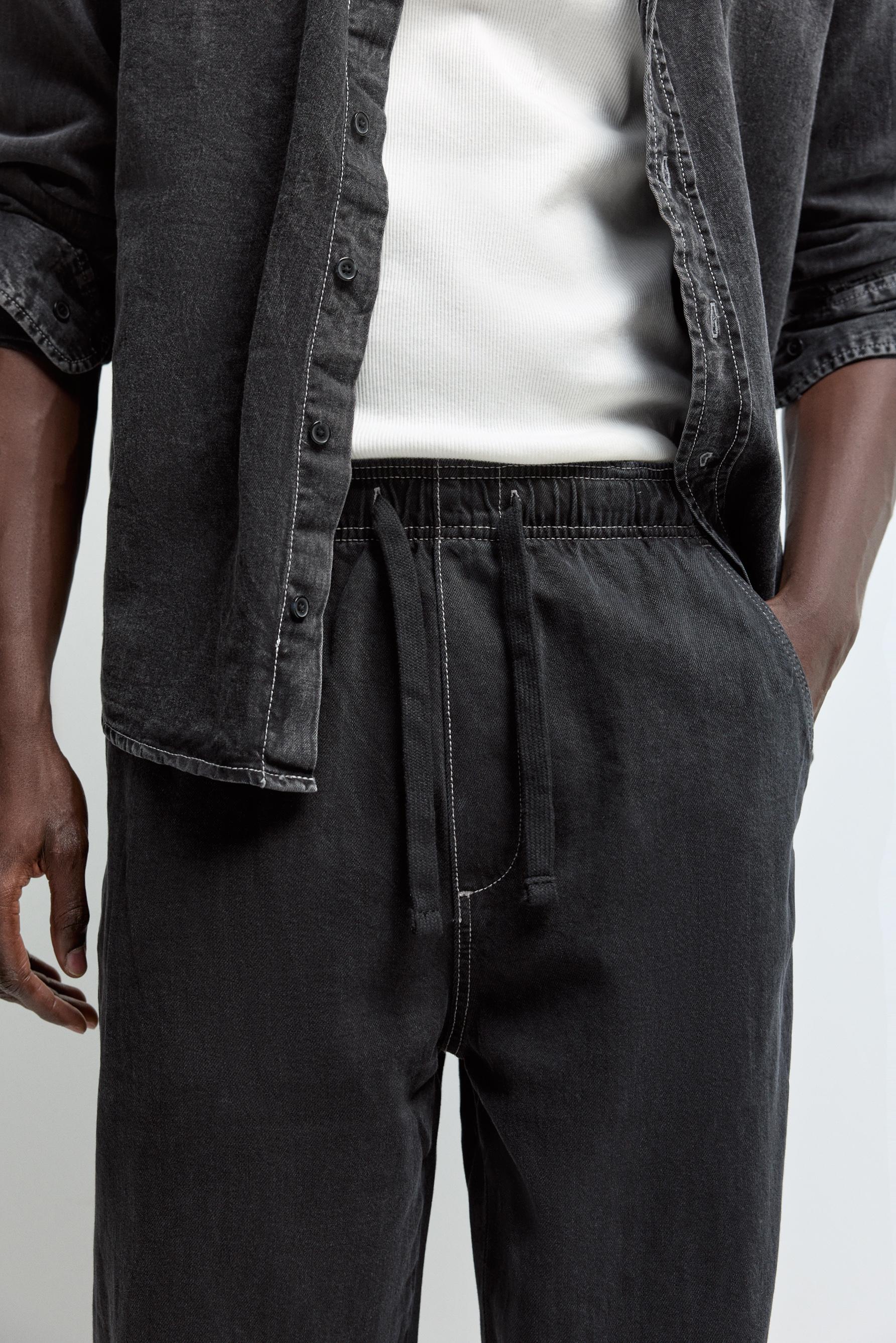Baggy jogger jeans — BLACK
