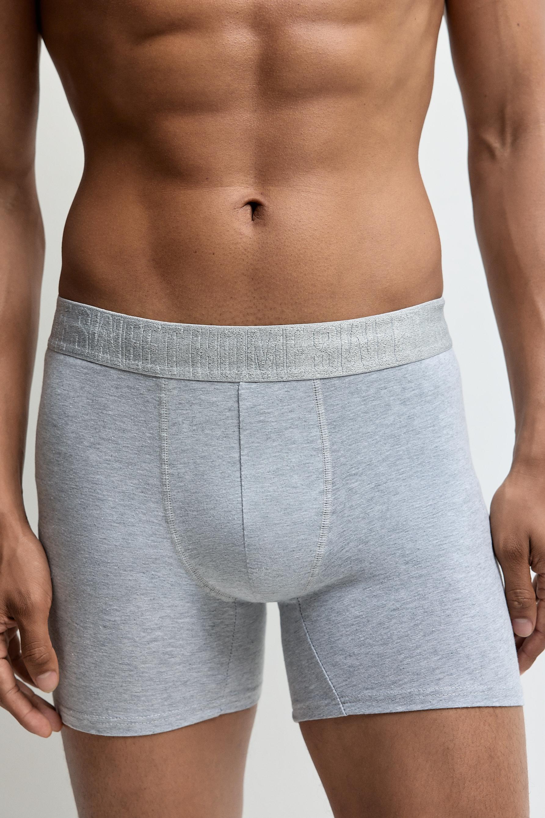 5-pack of long plain boxers — MAROON