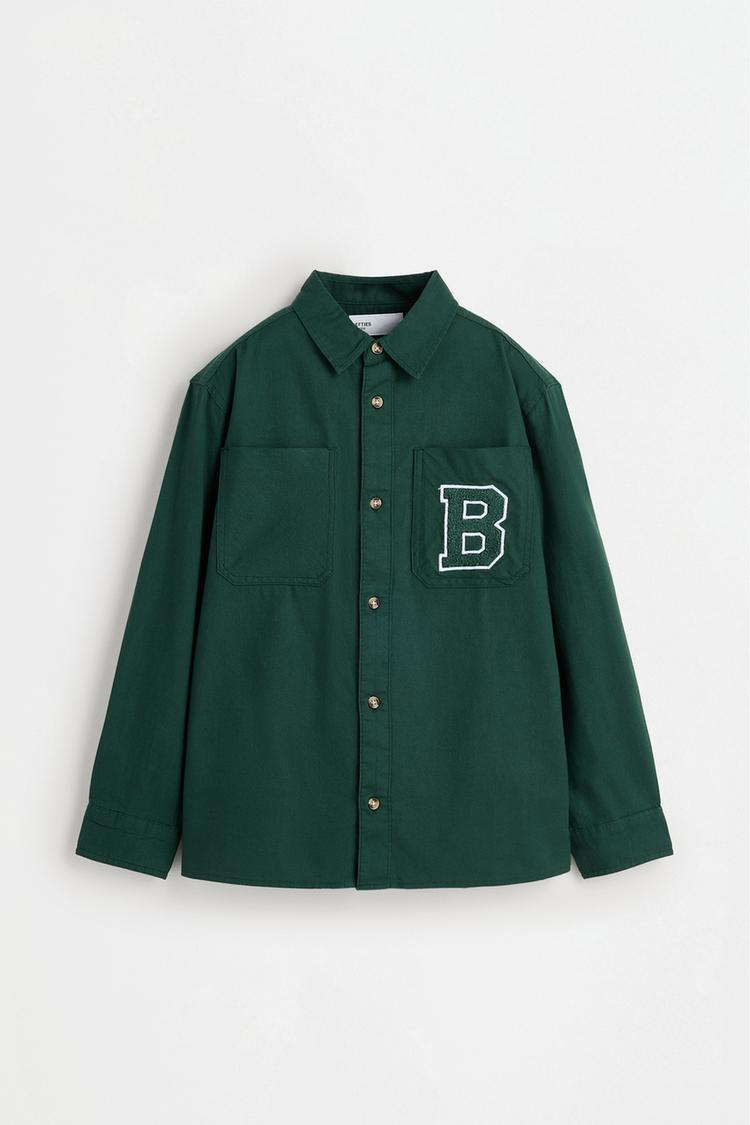 Shirt with patch — GREEN