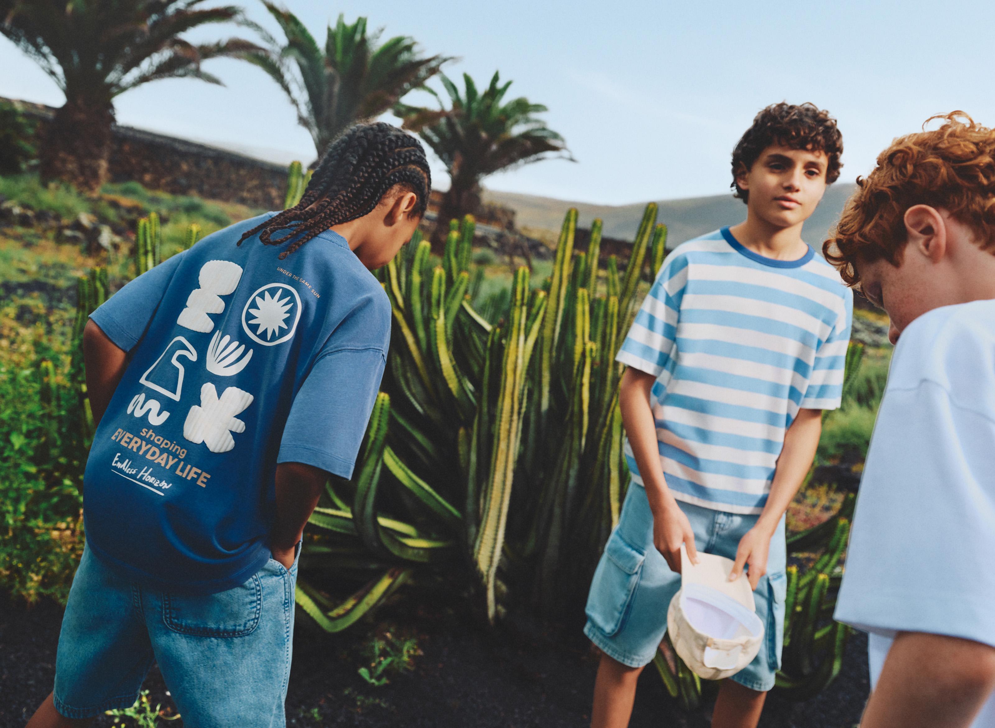Striped T-shirt — PALE BLUE