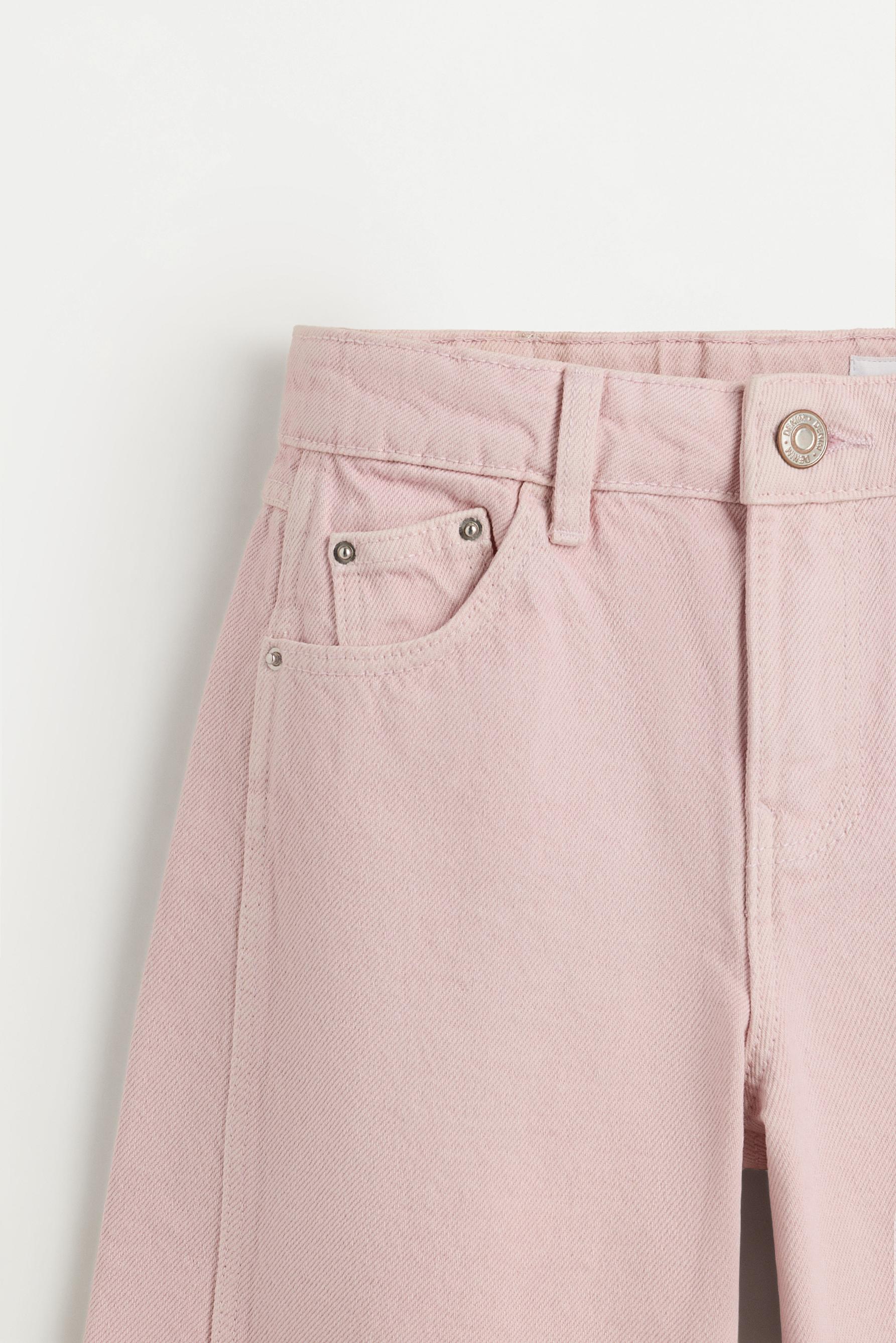 Wide-leg seam jeans — PALE PINK