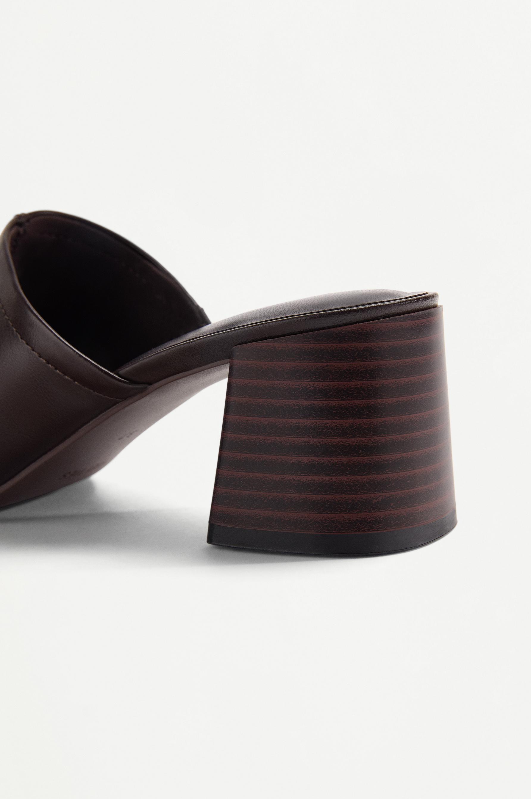 Lefties Kahverengi Lefties Arkasi açık topuklu sandalet