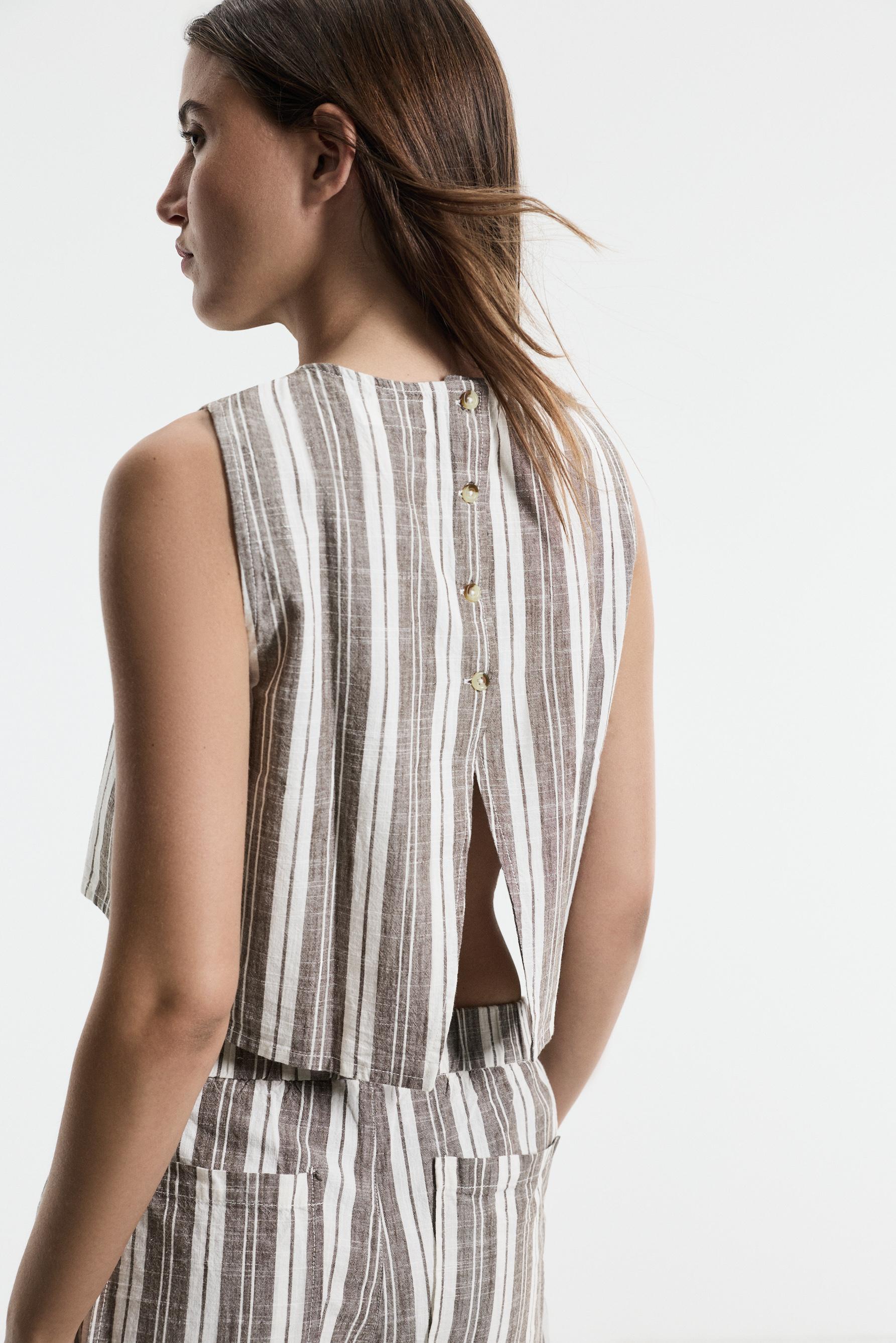 Denim top — STRIPED