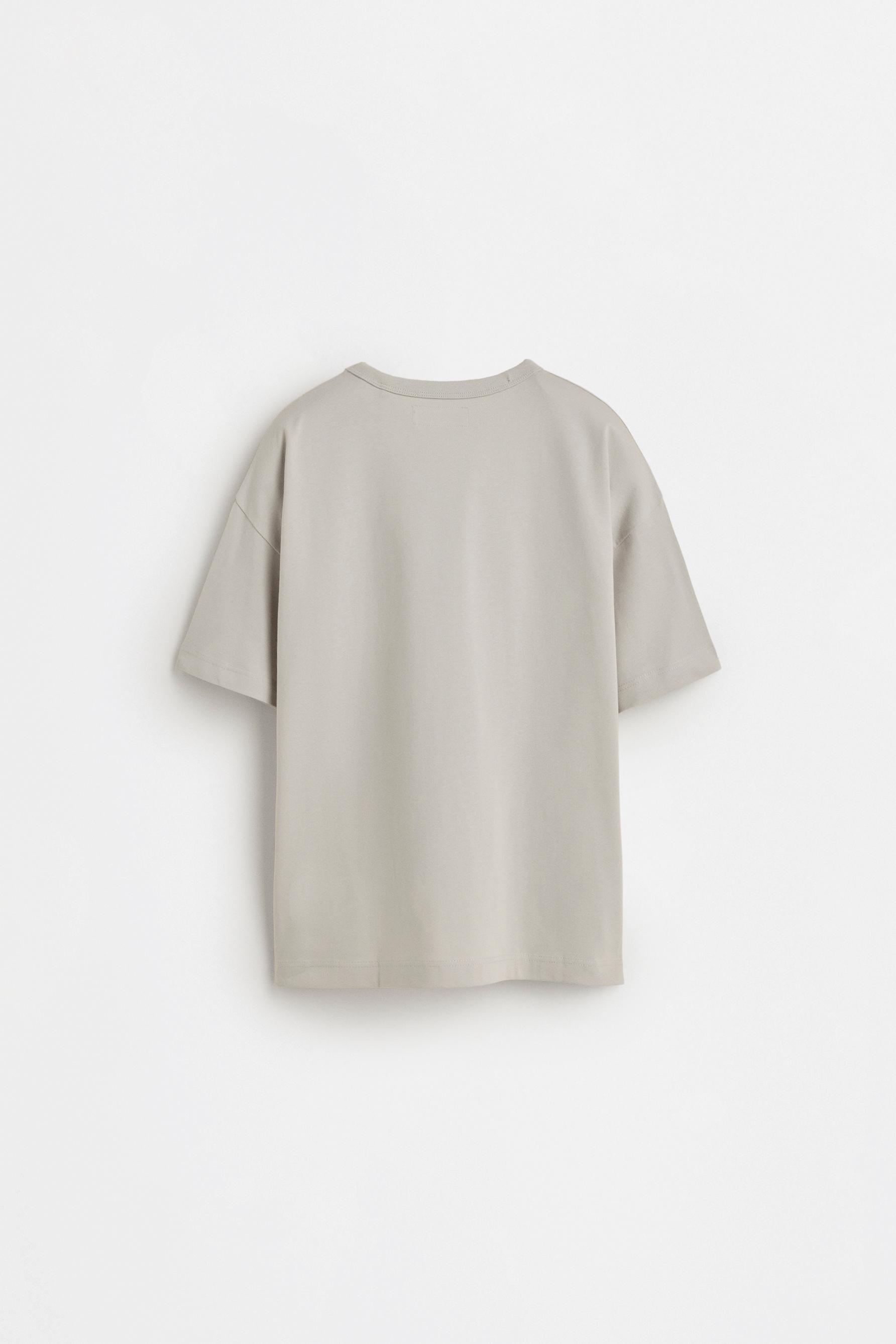 Graffiti print T-shirt — PALE GREY