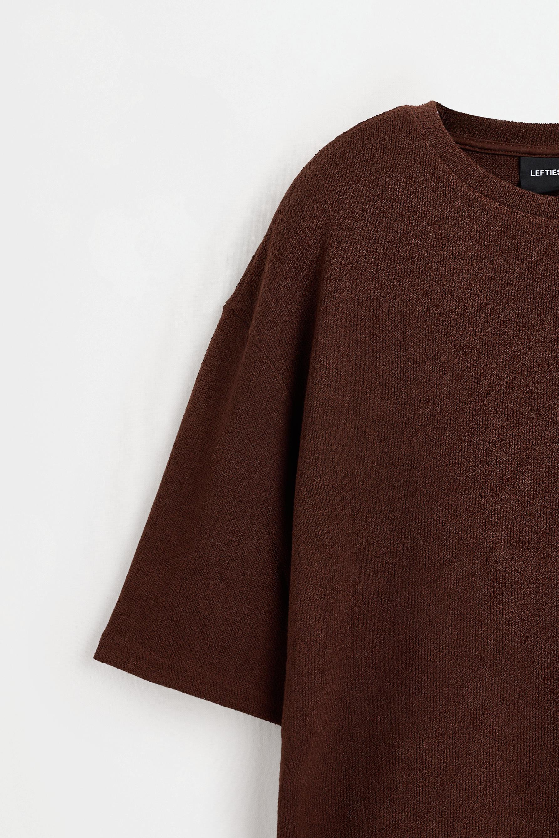 Oversize rustic T-shirt — CHOCOLATE