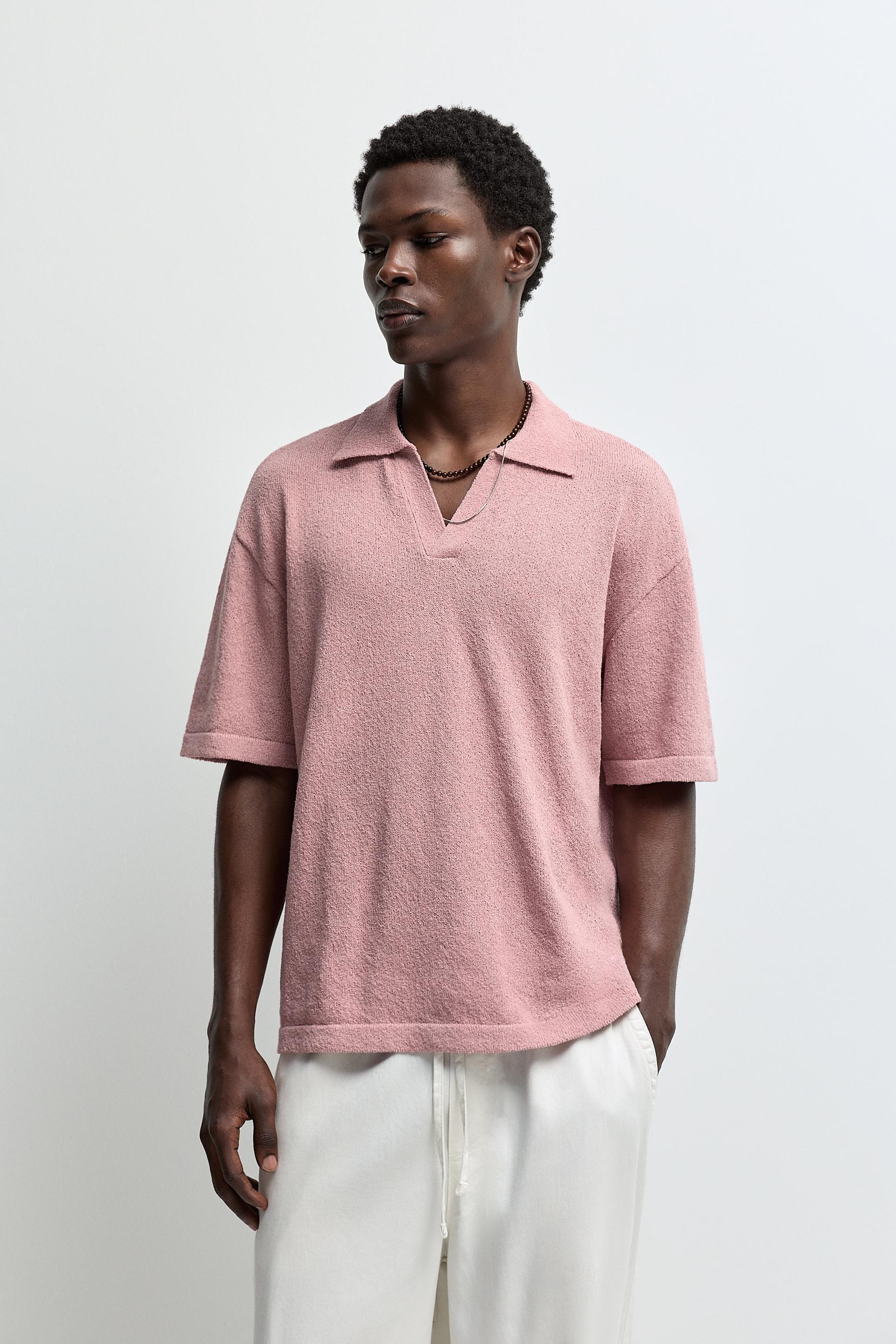 Textured knit polo shirt - Polo Shirts - CLOTHING - Man | LEFTIES