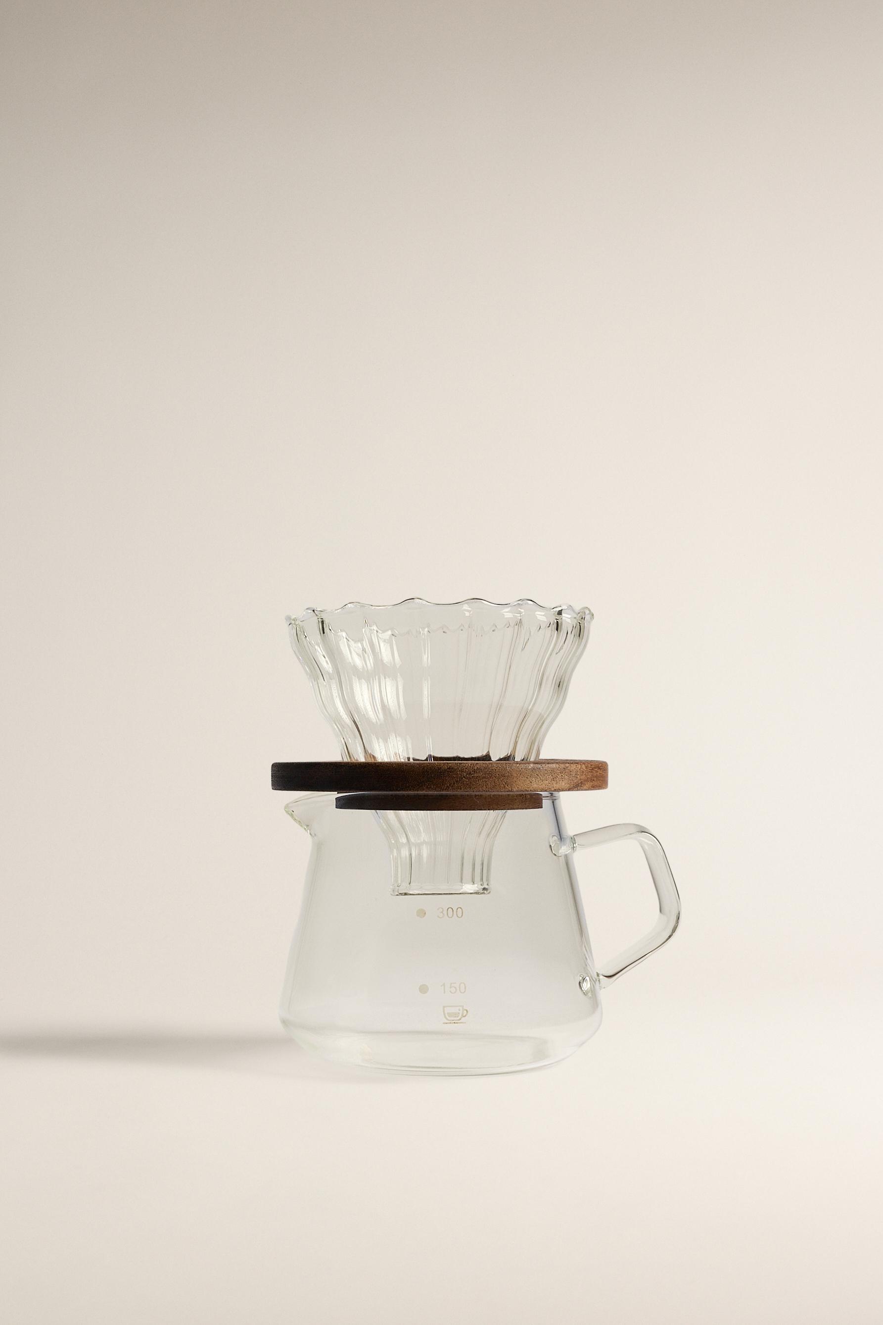 Cafetera borosilicato y madera 420ml