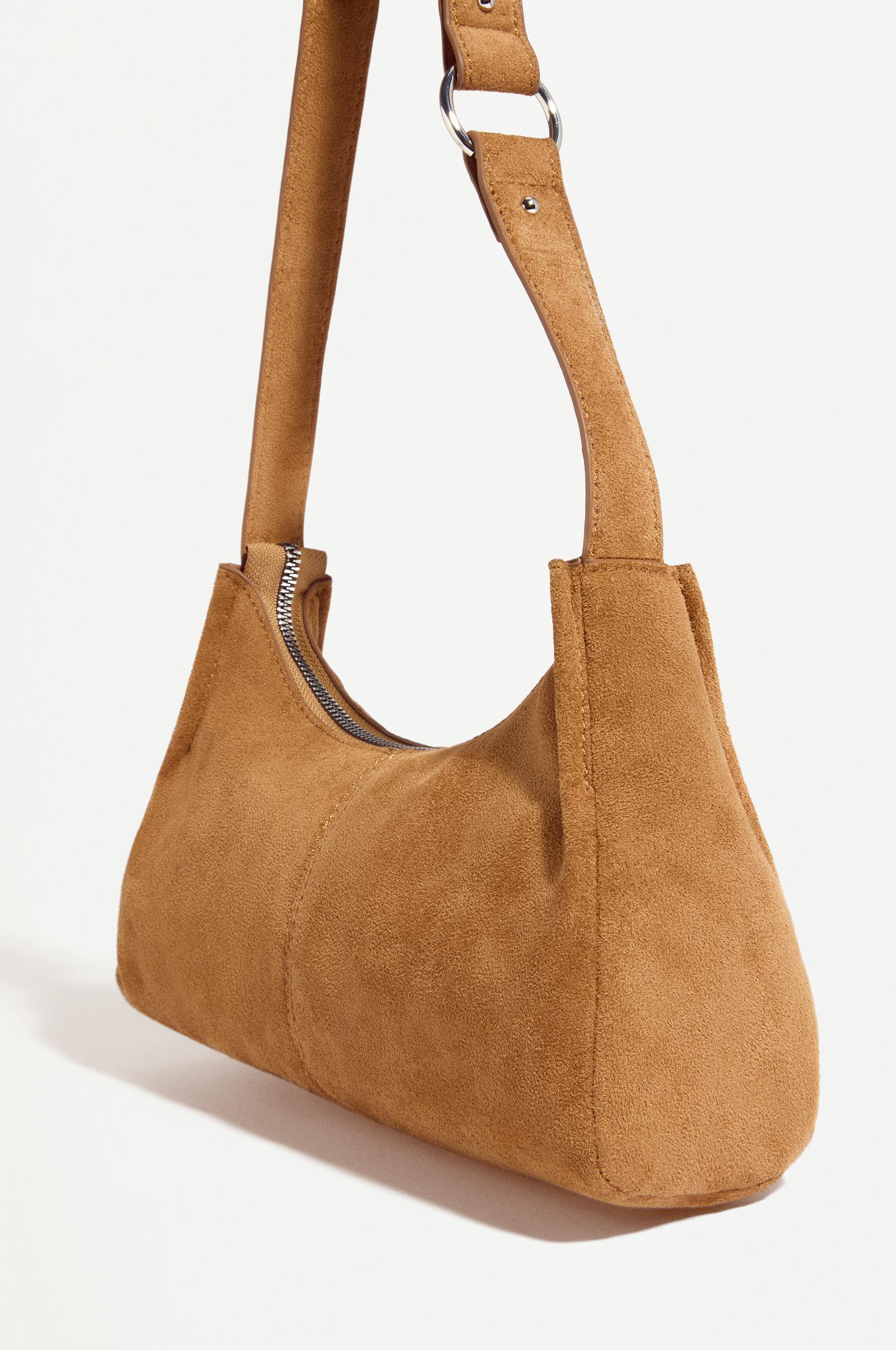 Studded shoulder bag — CAMEL