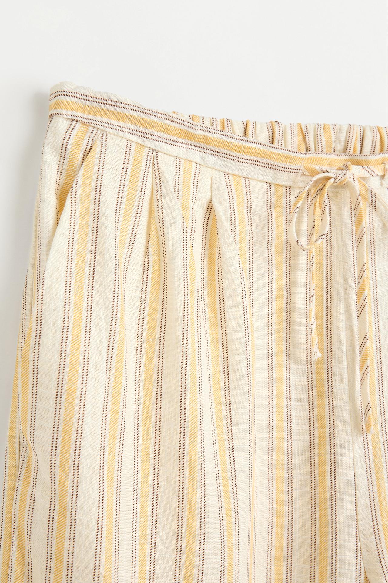 Rustic wide-leg trousers — MID YELLOW