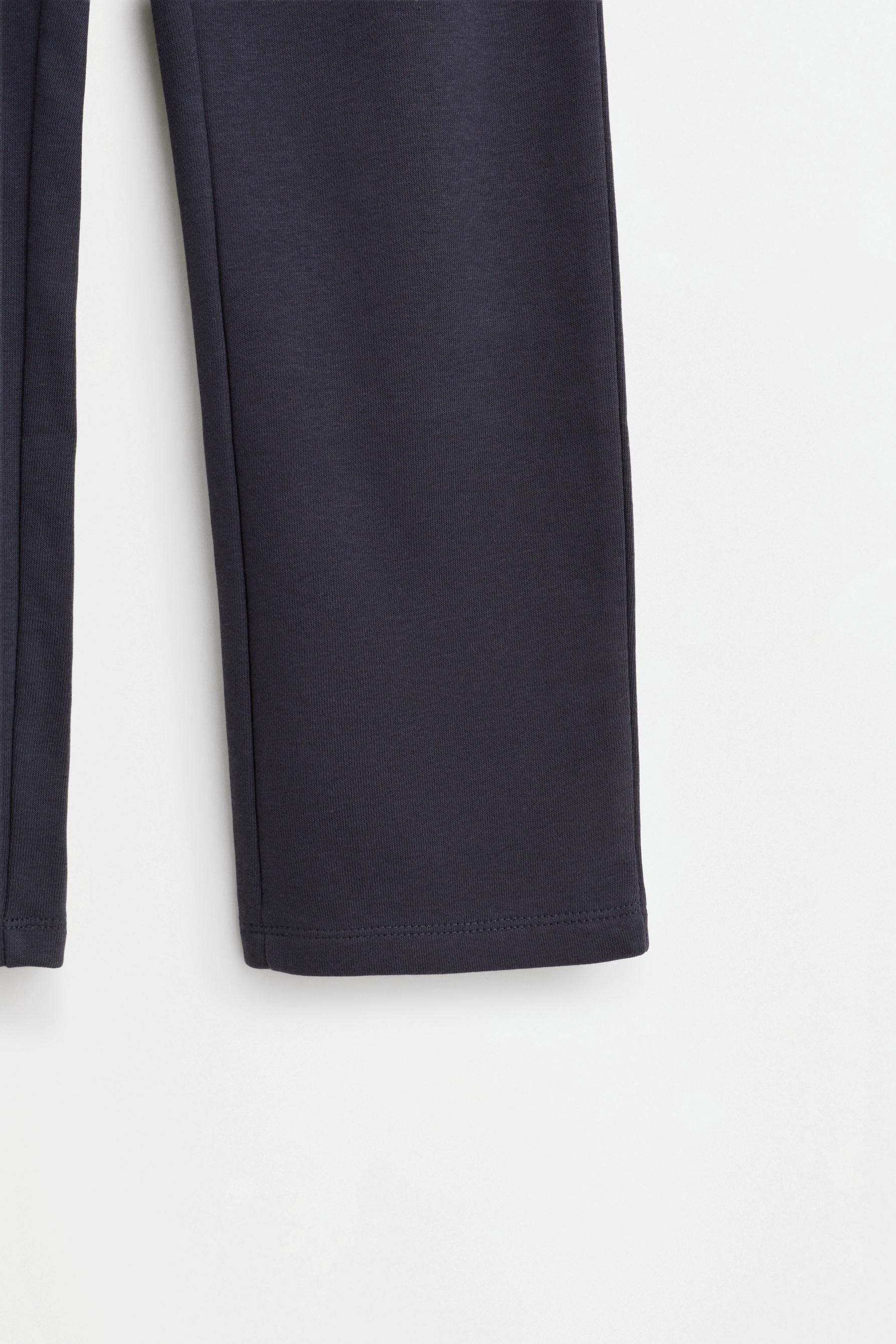 Straight plush trousers — ANTHRACITE GREY