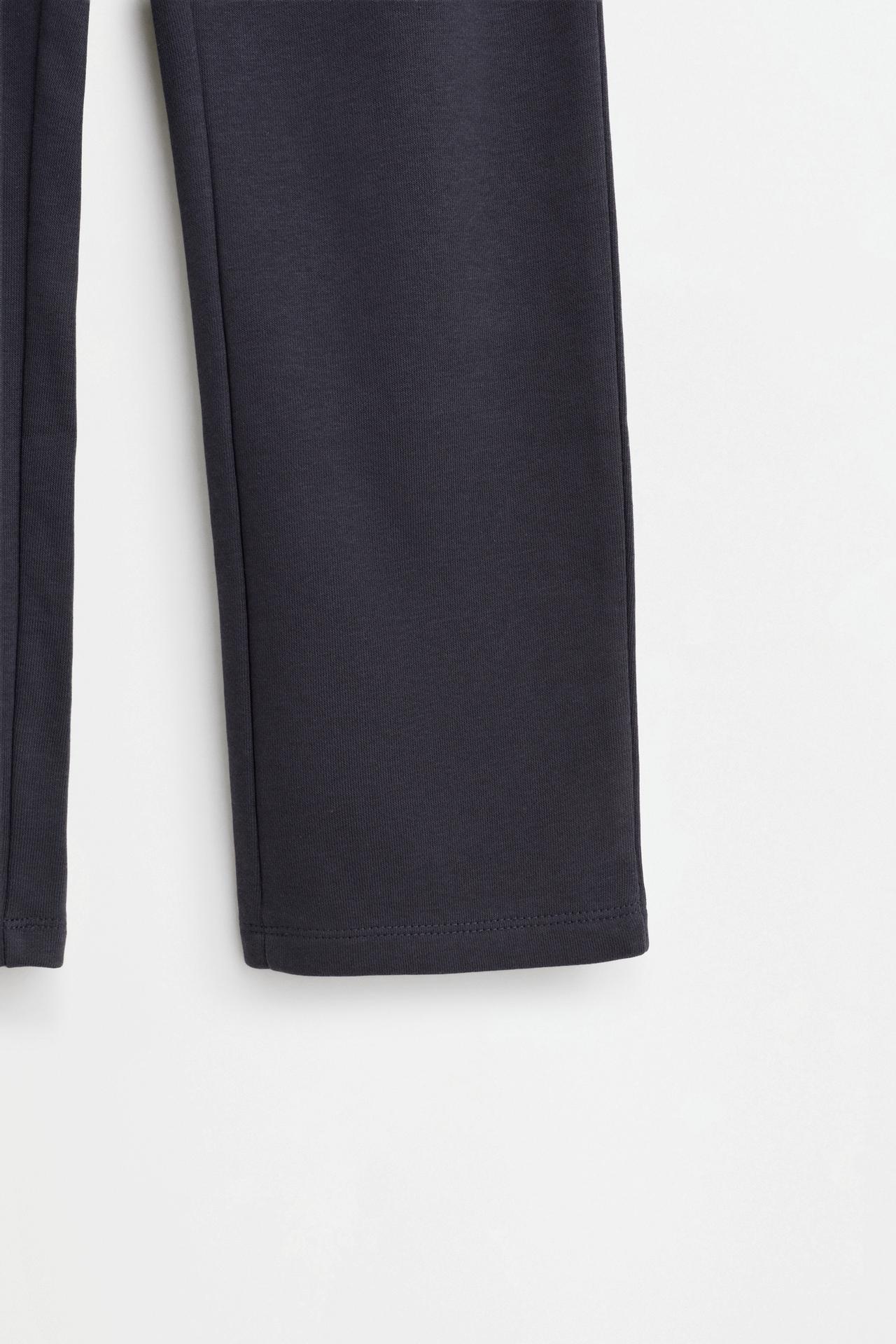 Straight plush trousers — ANTHRACITE GREY