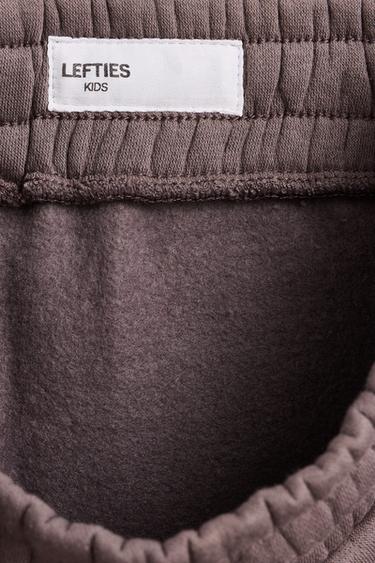 Side stripe plush trousers — MINK 4