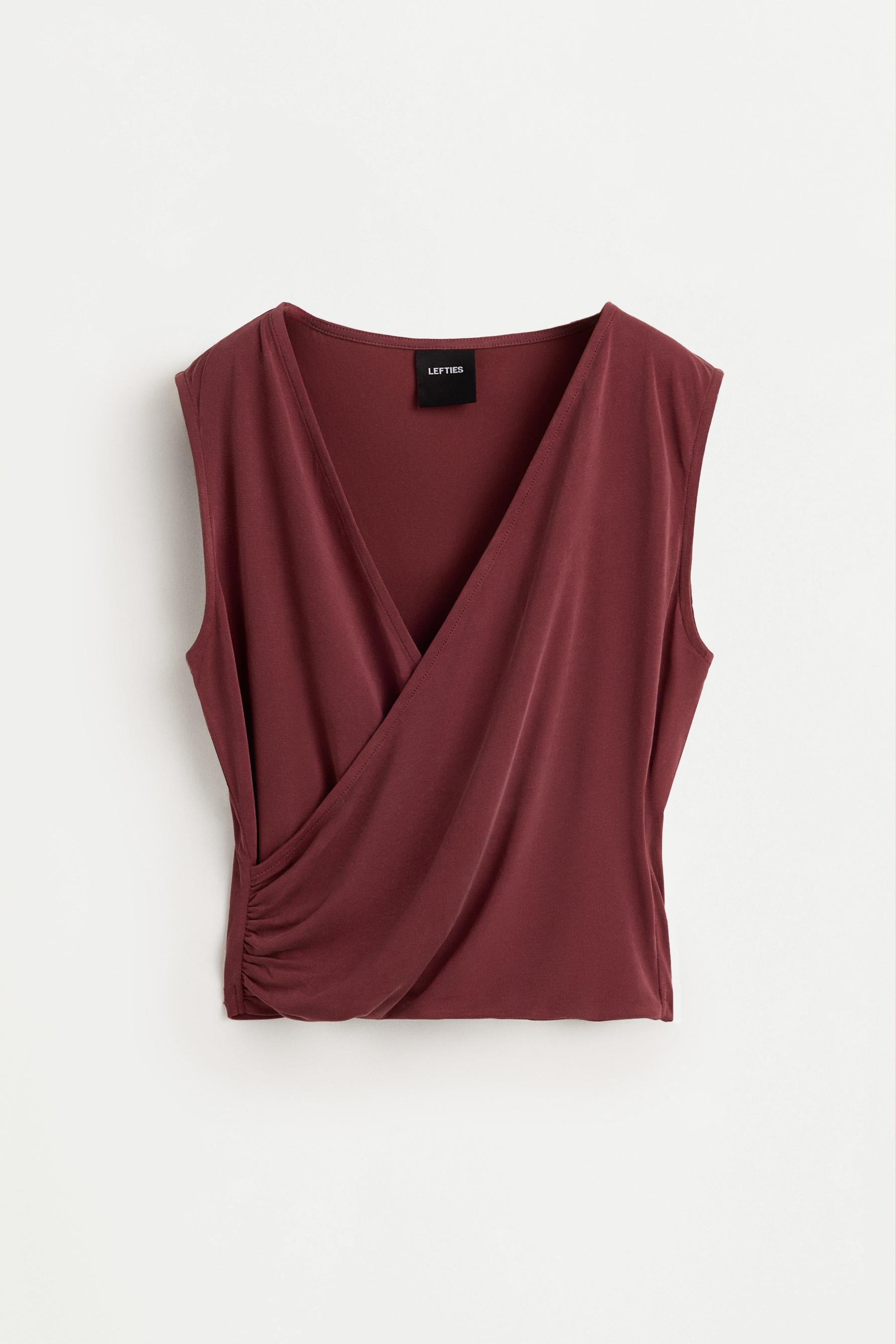 Crossover sports top — DARK PINK