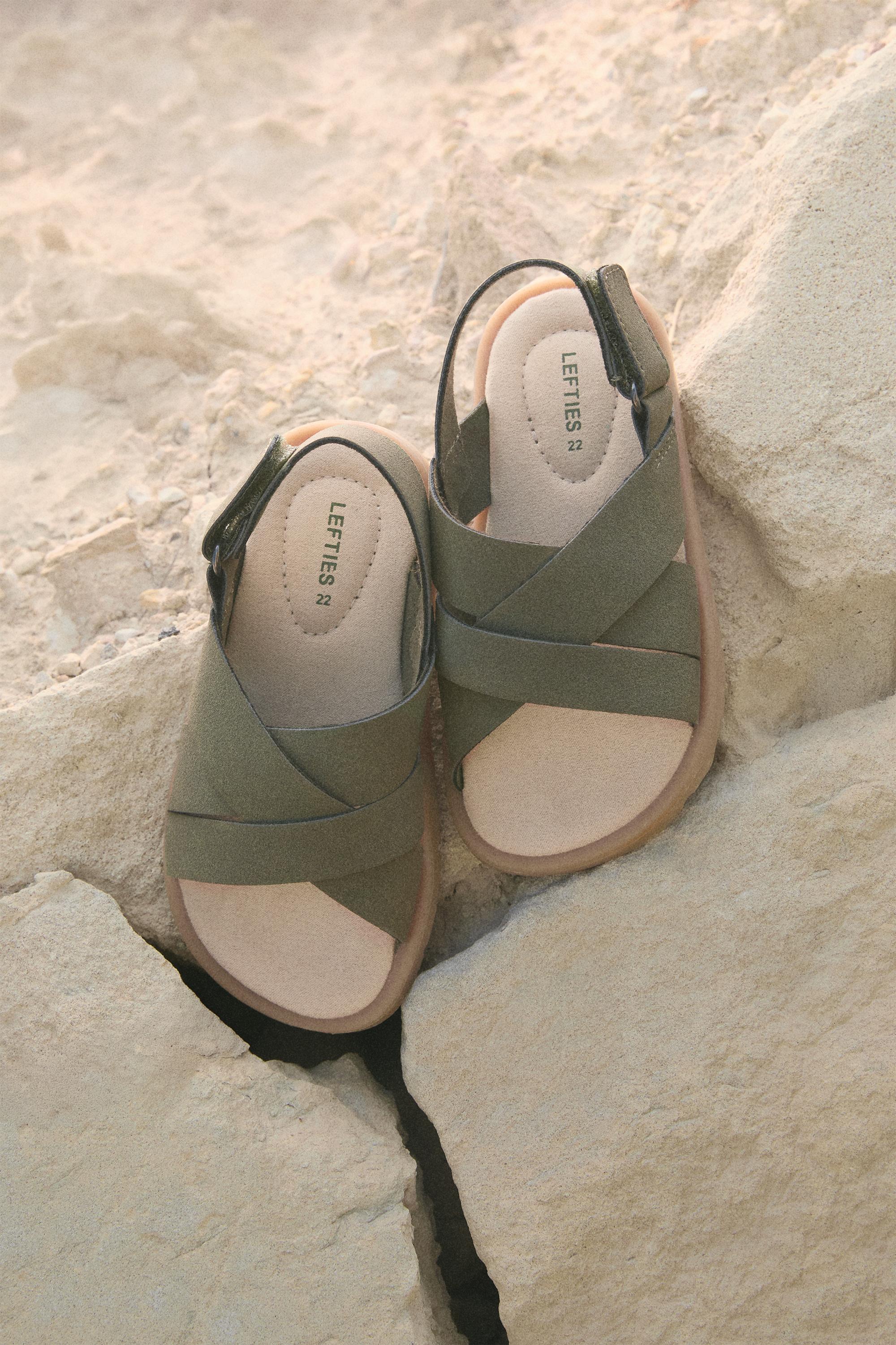 BAREFOOT STRAP SANDALS — KHAKI