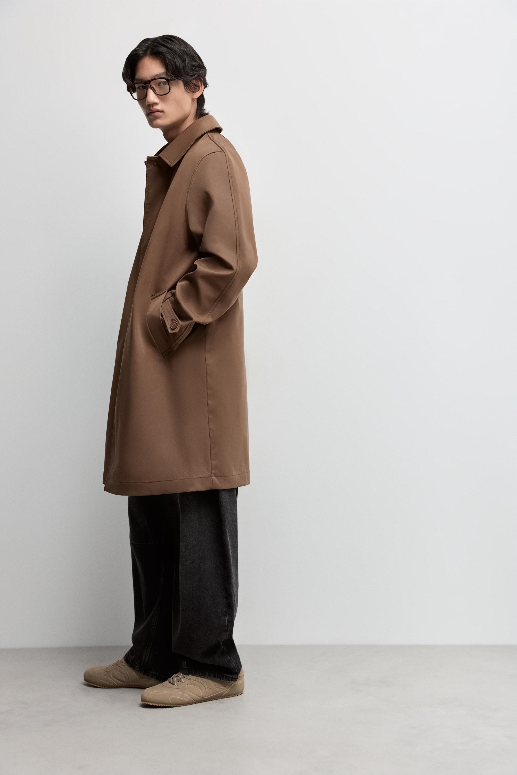 Oversized trench coat — CHOCOLATE