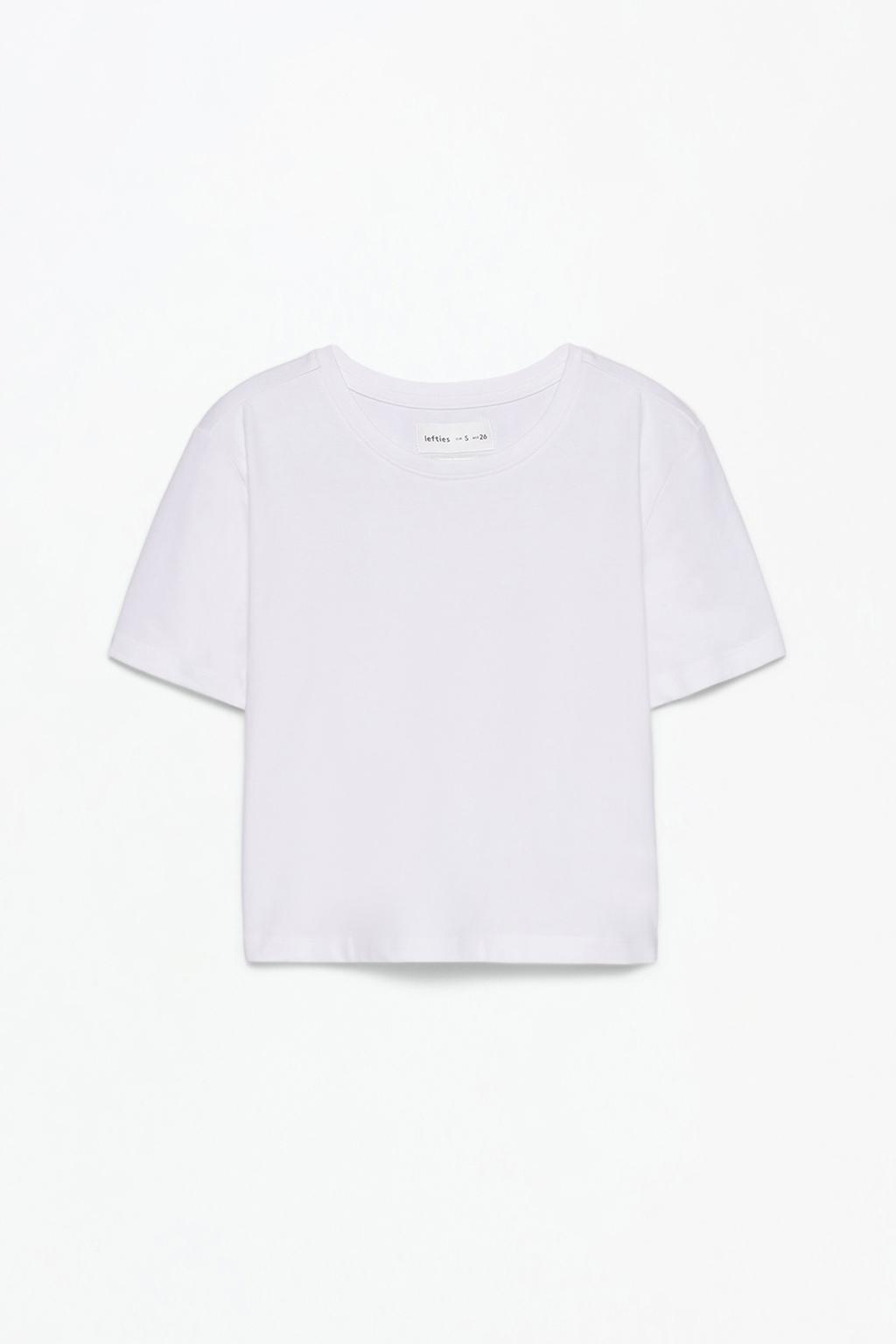 Cropped drop sleeve T-shirt