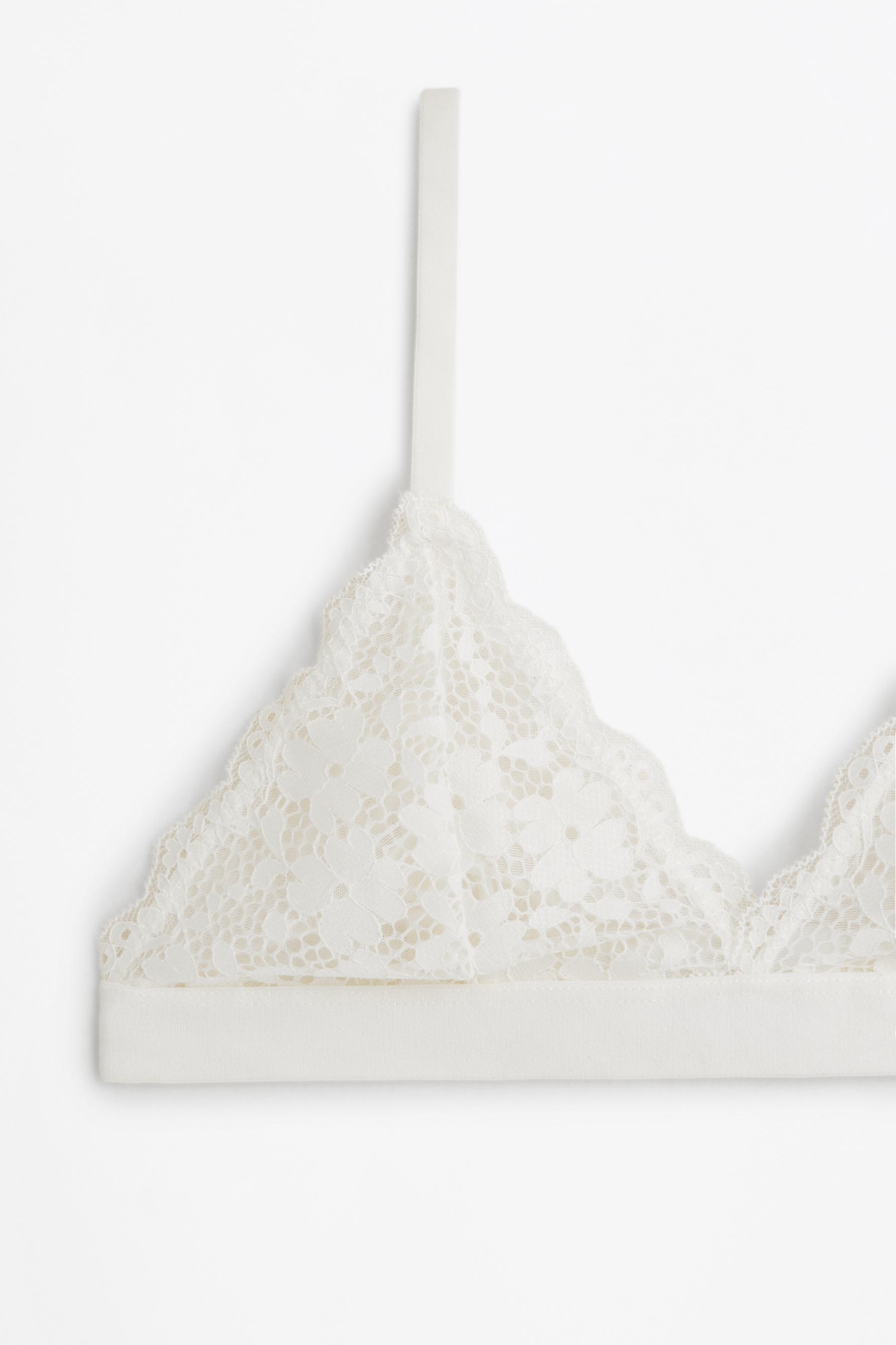 Lace bralette — WHITE
