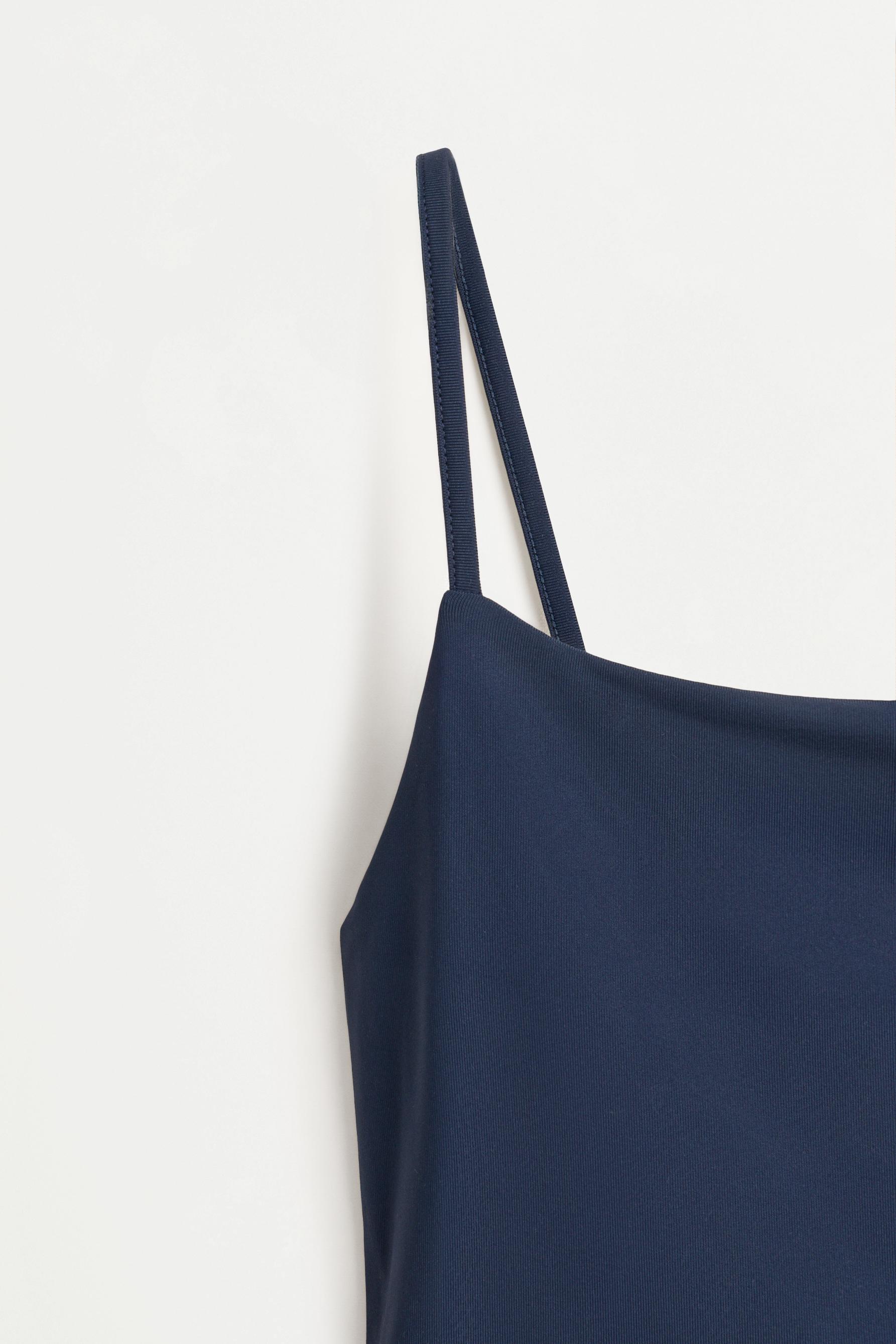 Polyamide strap top — NAVY