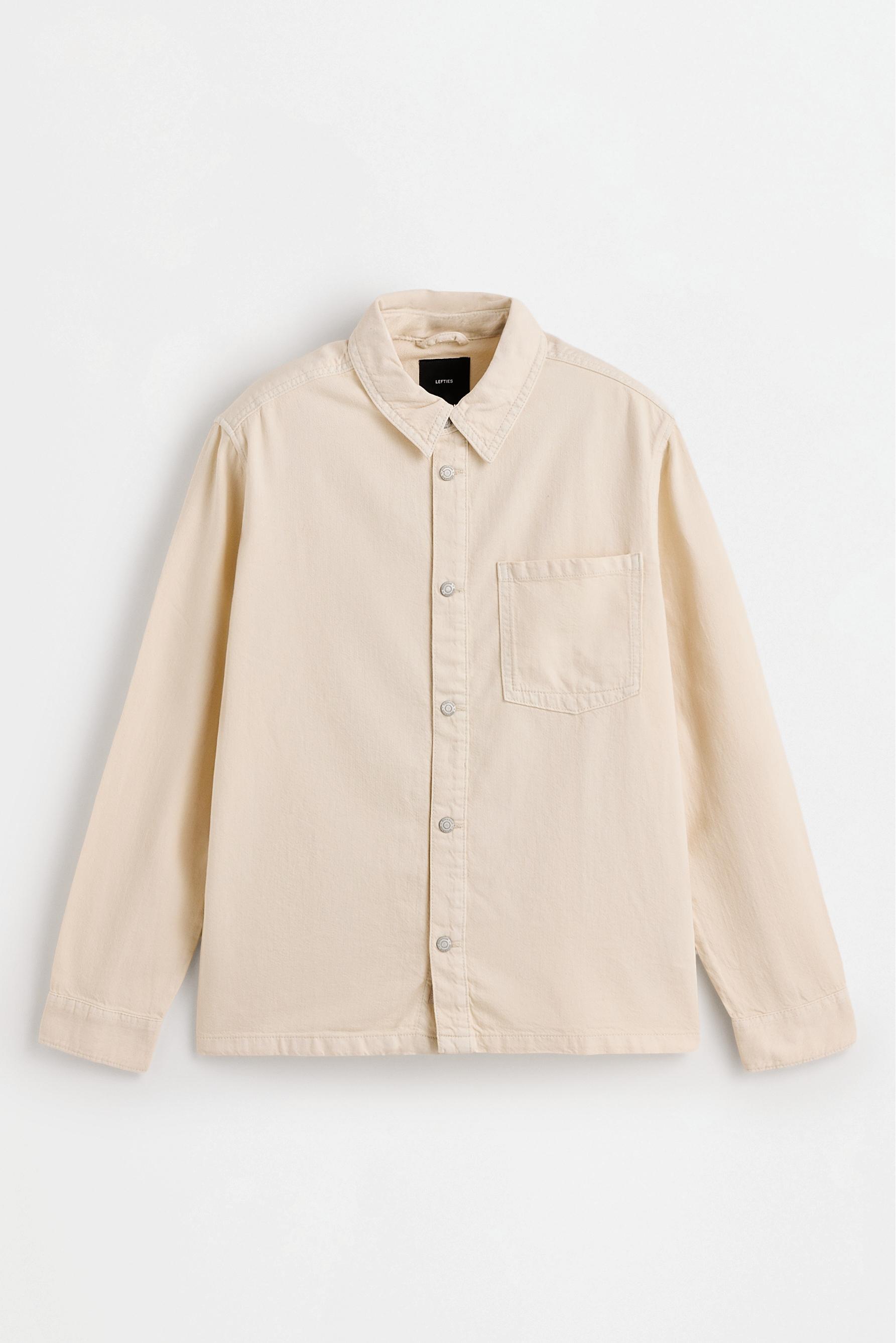 Lightweight denim overshirt — ECRU