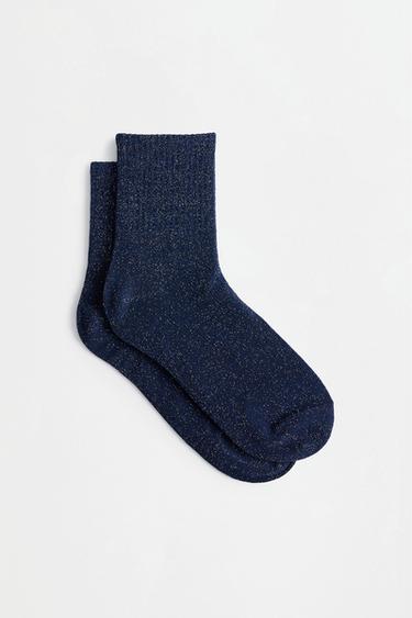Shimmer ankle socks (7-pack) — BLUE TONES 6