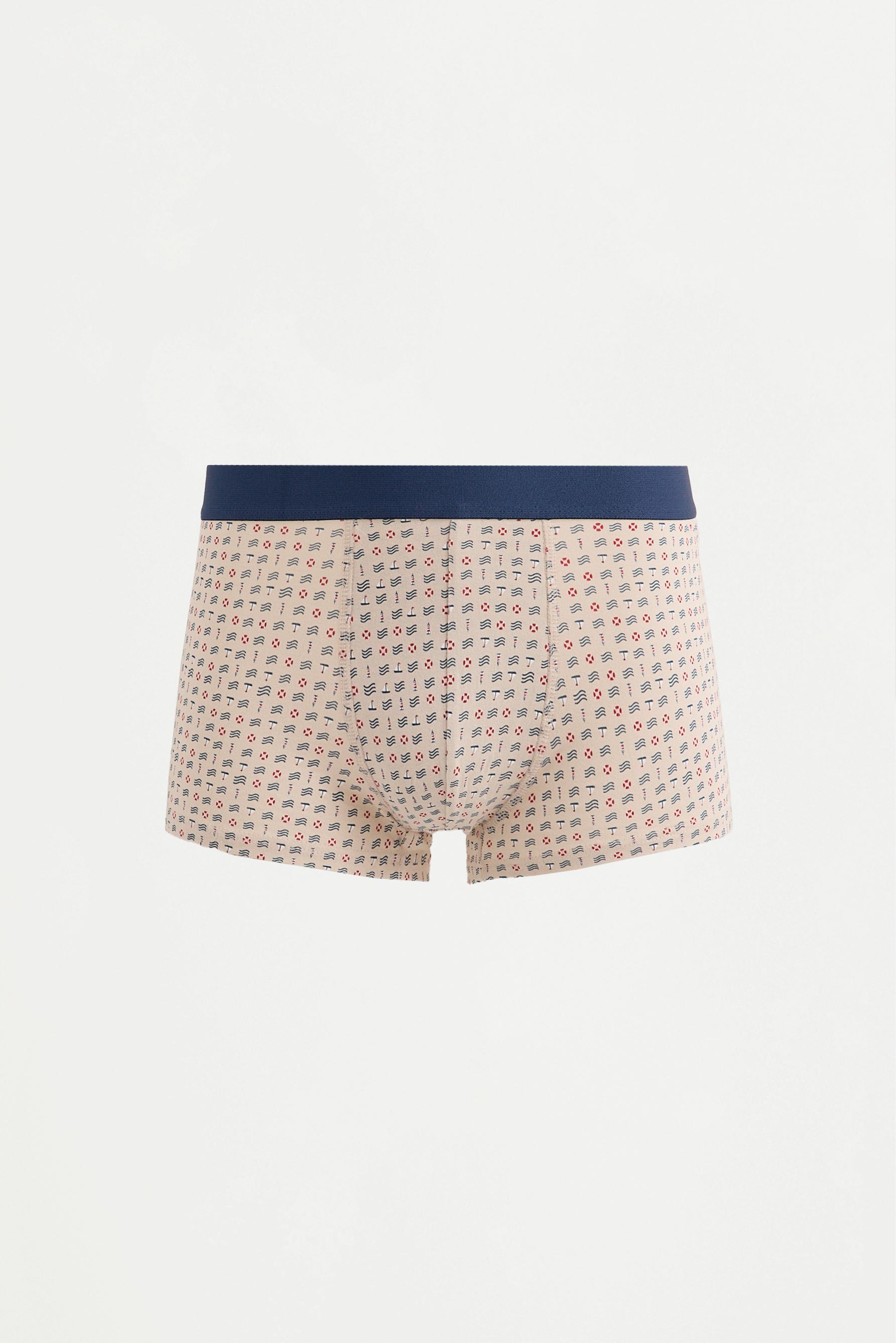 Contrast Boxers (5-Pack) — BLUE